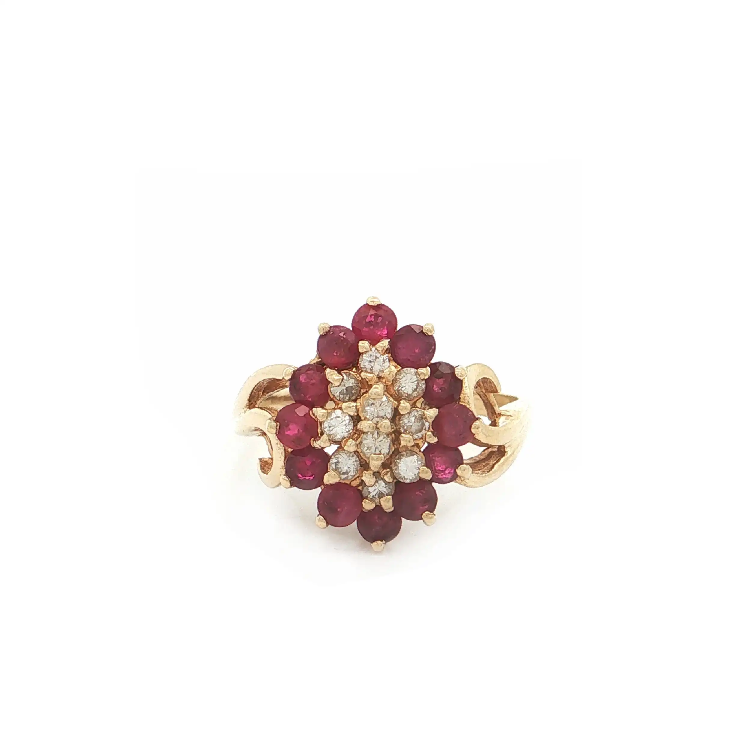 Ring Gelbgold mit Rubinen und Brillanten Ring Gelbgold mit Rubinen und Brillanten
