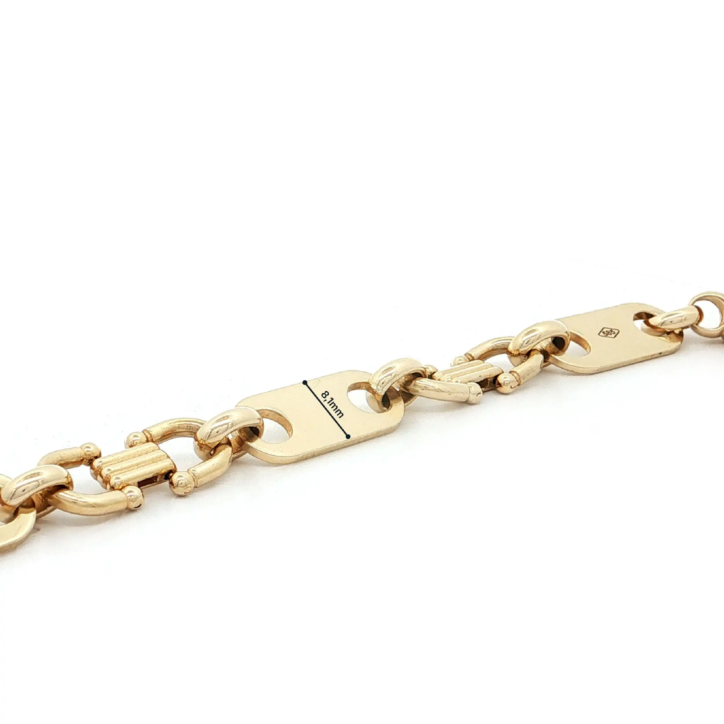 Plattenarmband Gelbgold