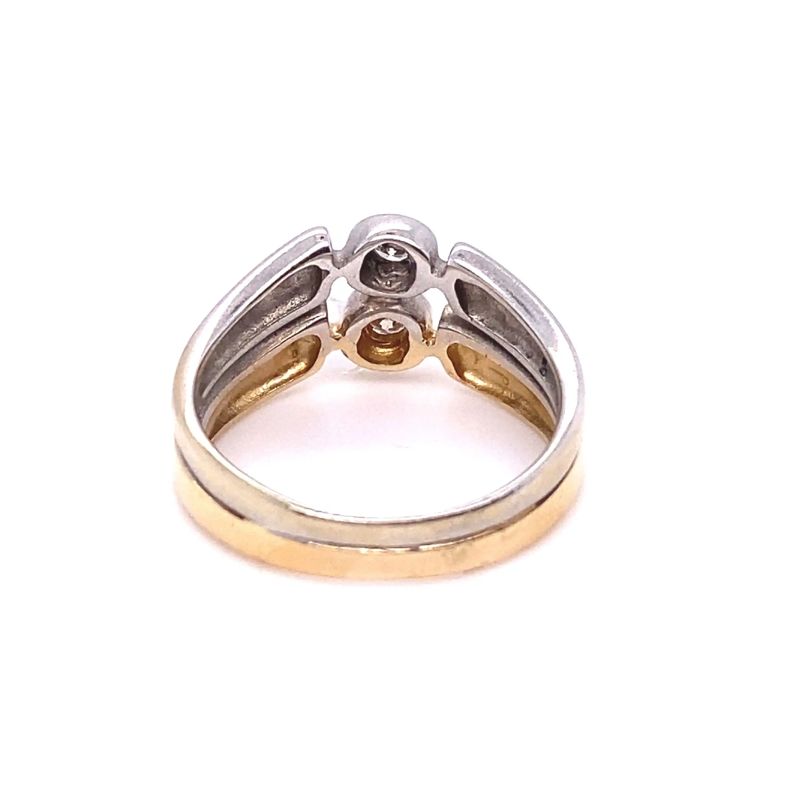 Ring Bicolor Gelbgold/Weißgold mit 2 Brillanten Ring Bicolor Gelbgold/Weißgold mit 2 Brillanten
