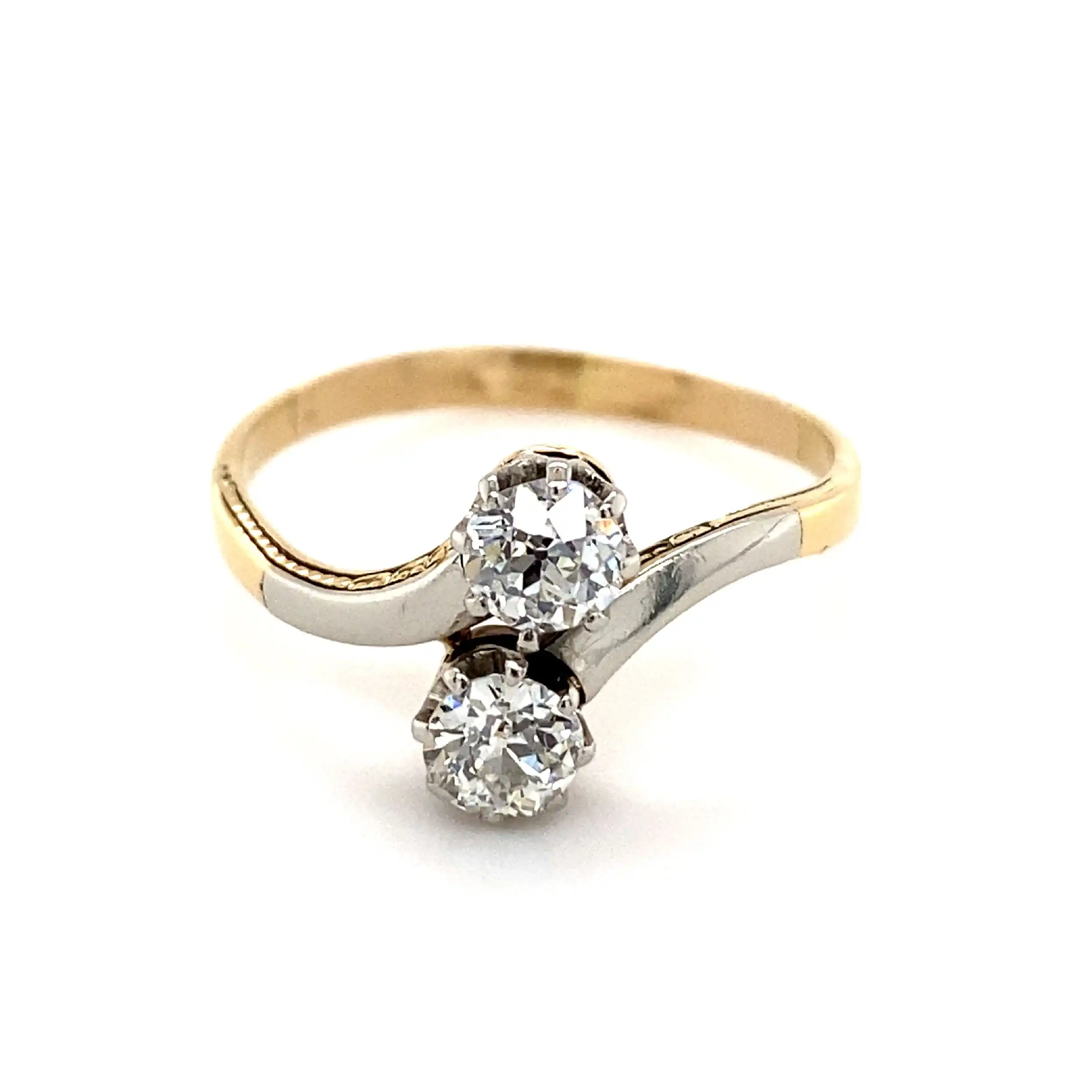 Ring Bicolor mit Altschliff-Brillanten