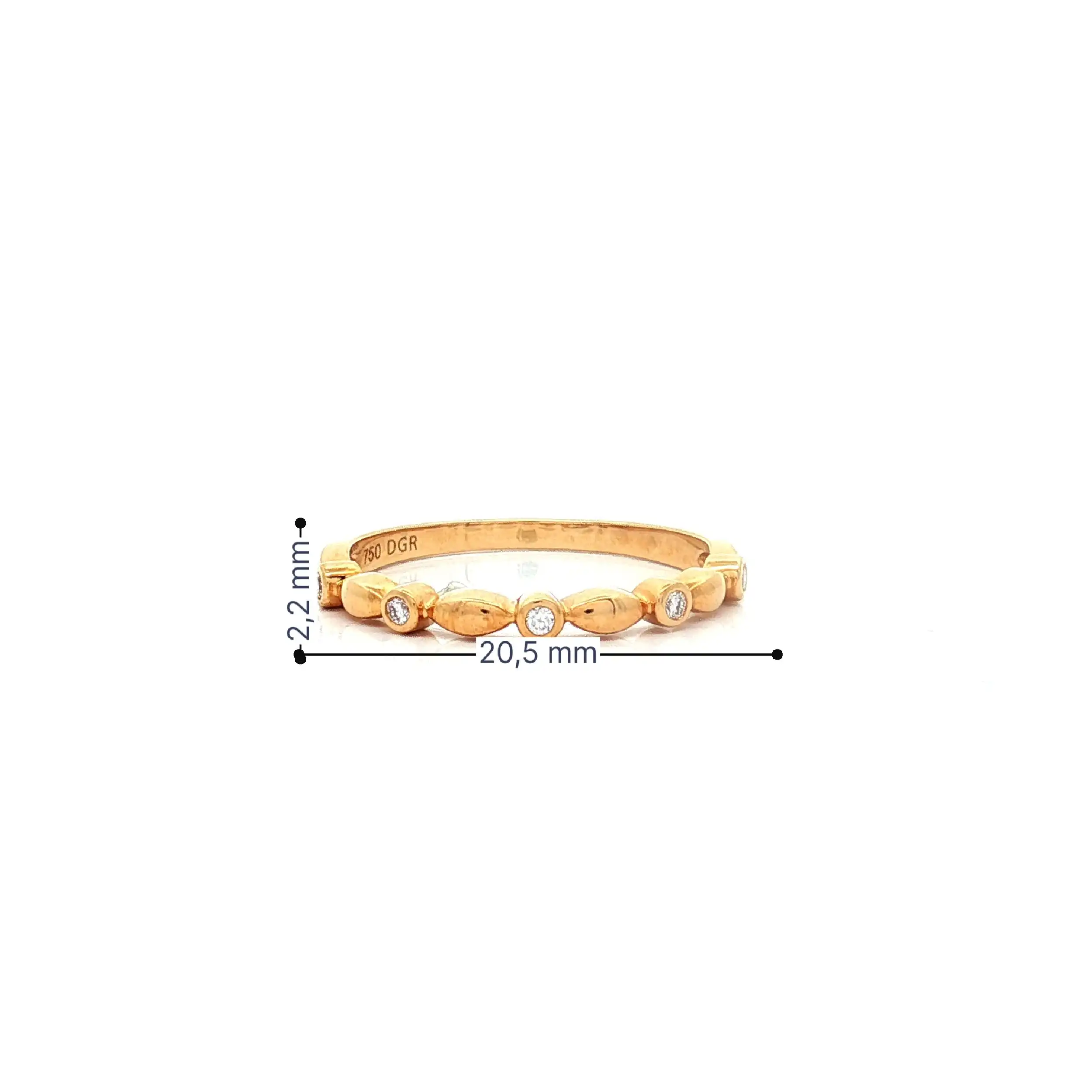 Halbmemoryring Gelbgold mit Brillanten Halbmemoryring Gelbgold mit Brillanten
