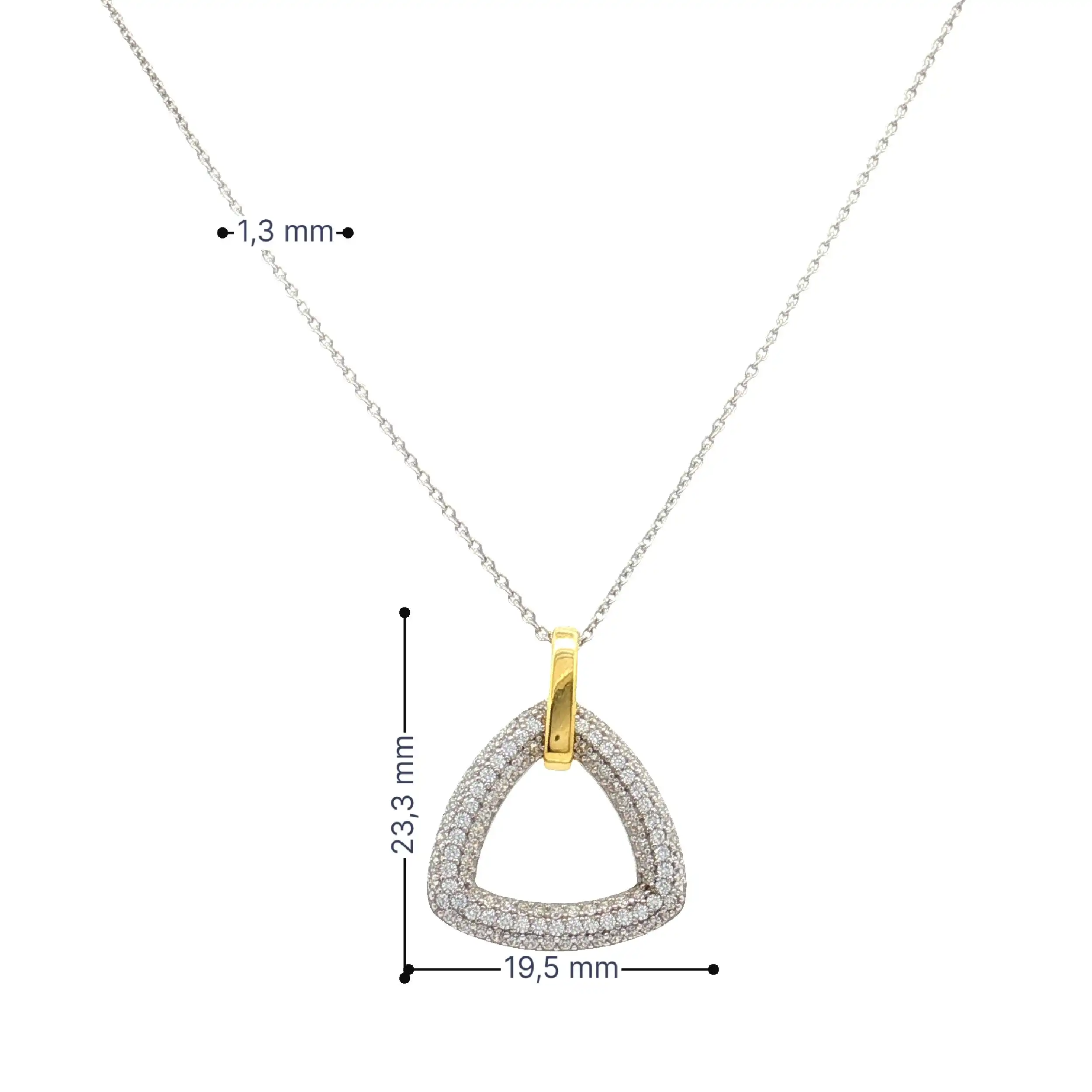 Ankercollier Silber teilvergoldet mit Zirkonia Ankercollier Silber teilvergoldet mit Zirkonia