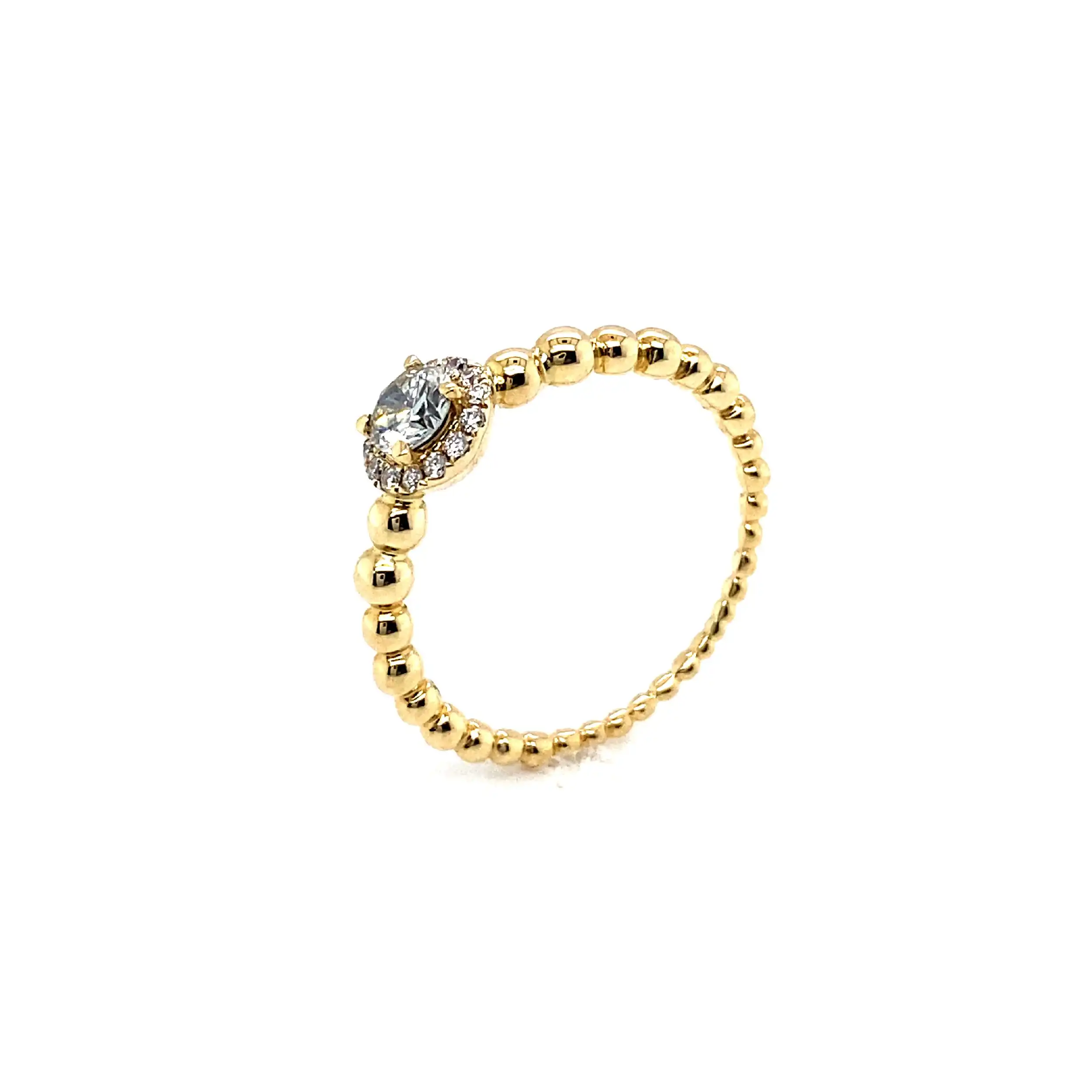 Ring mit Solitärbrillant 0,31ct und 14 Brillanten Ring mit Solitärbrillant 0,31ct und 14 Brillanten