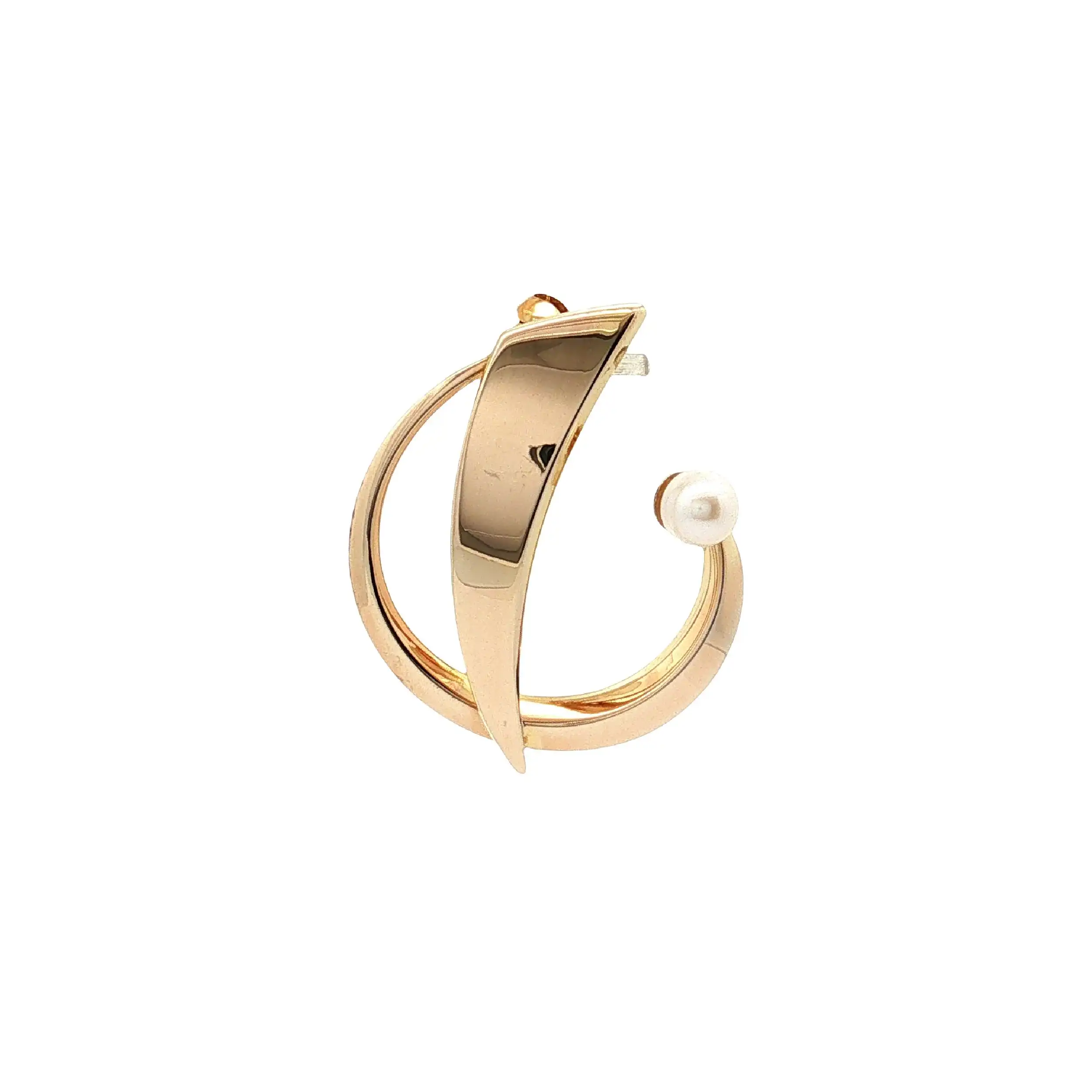 Brosche Gelbgold mit Perle Brosche Gelbgold mit Perle