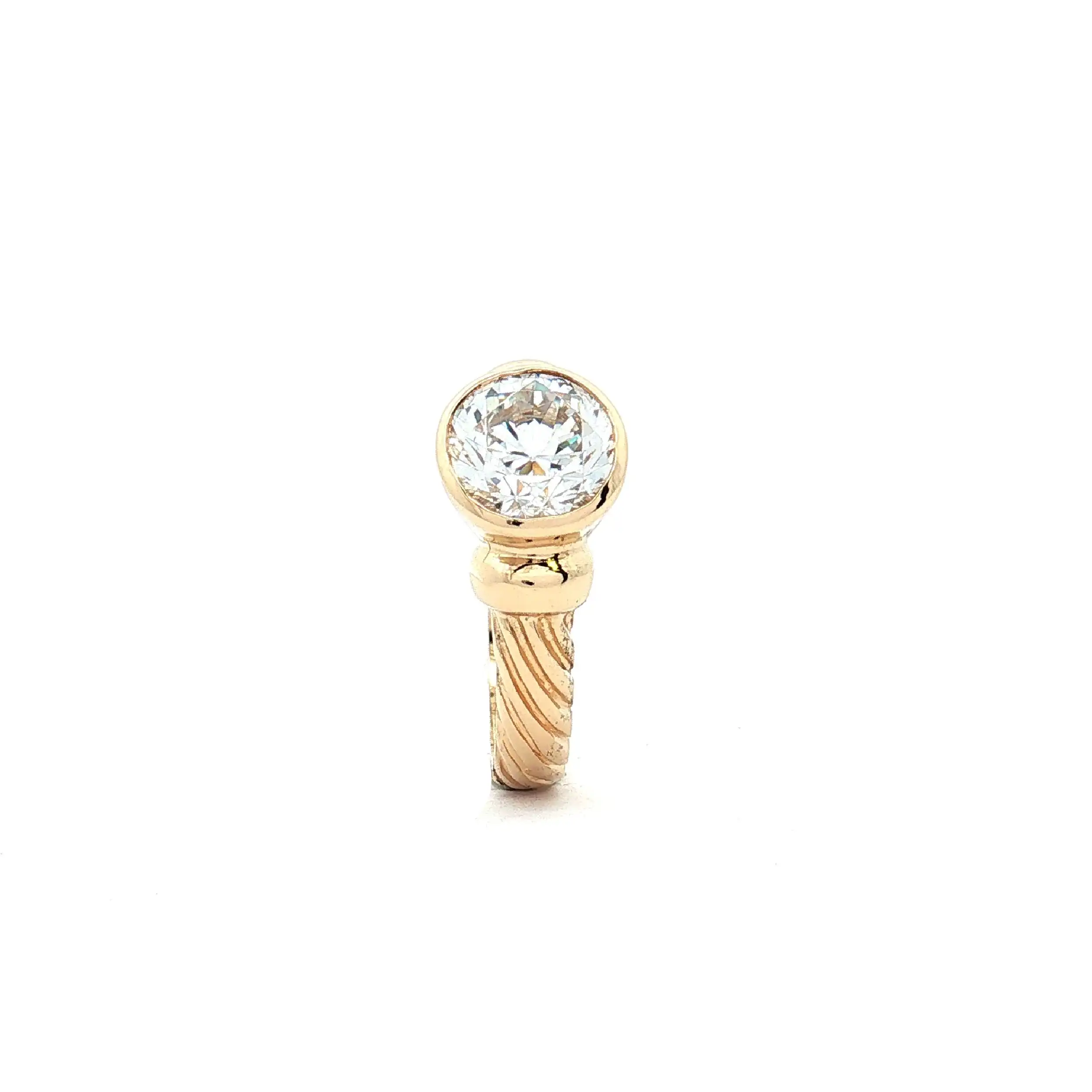 Ring Gelbgold mit Zirkonia Solitär