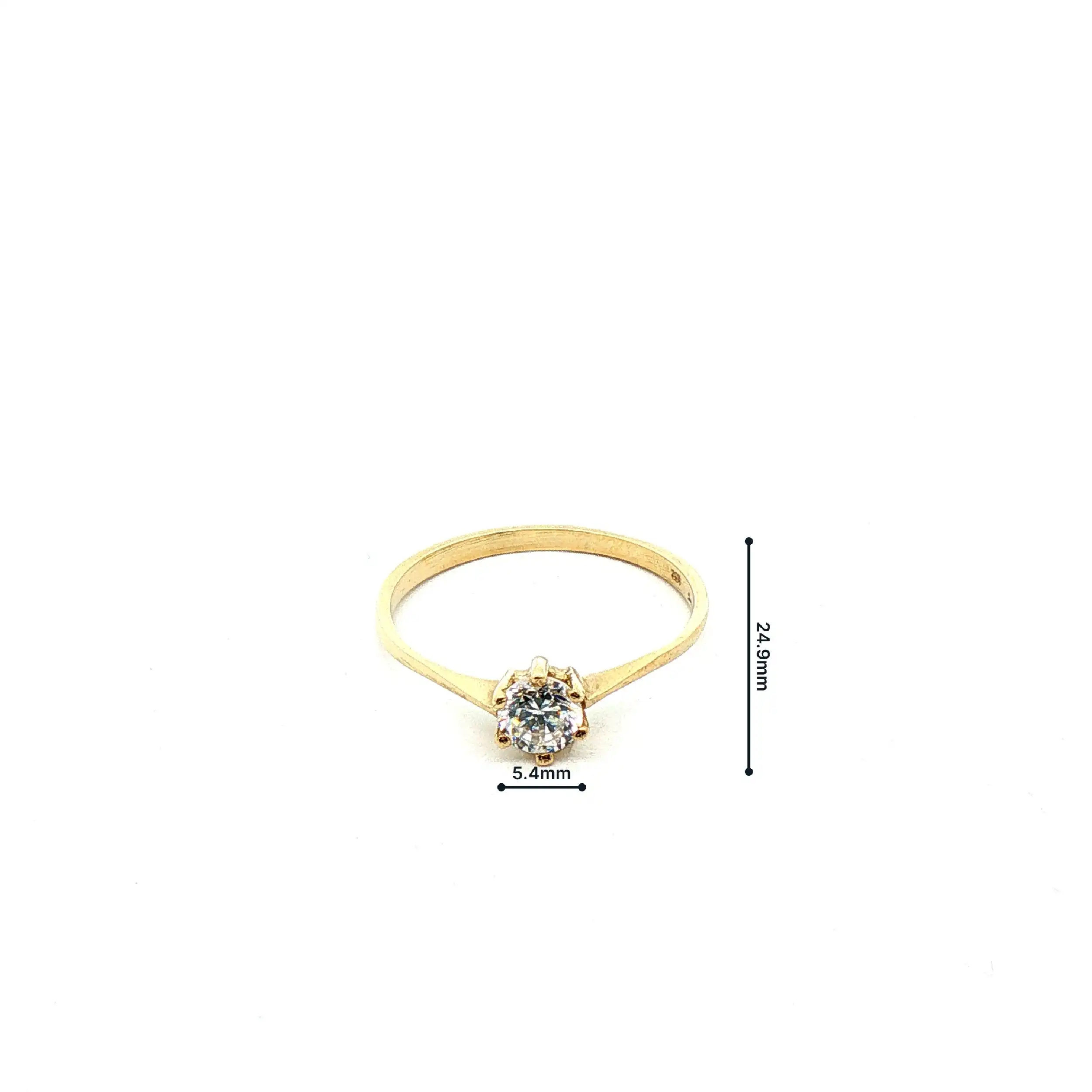 Ring Gelbgold mit Zirkonia Ring Gelbgold mit Zirkonia