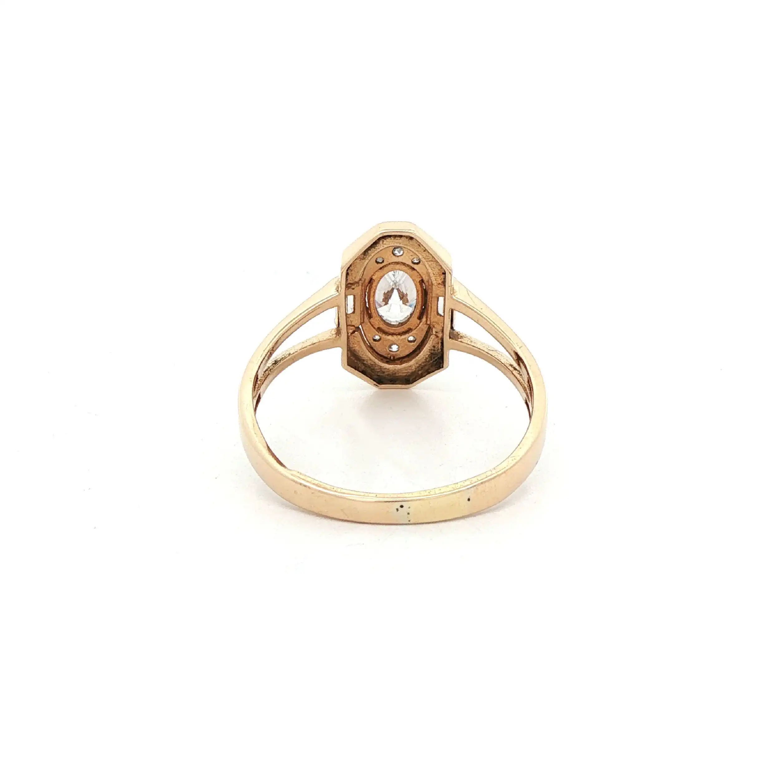 Ring Gelbgold mit Zirkonia und blauen Elementen Ring Gelbgold mit Zirkonia und blauen Elementen