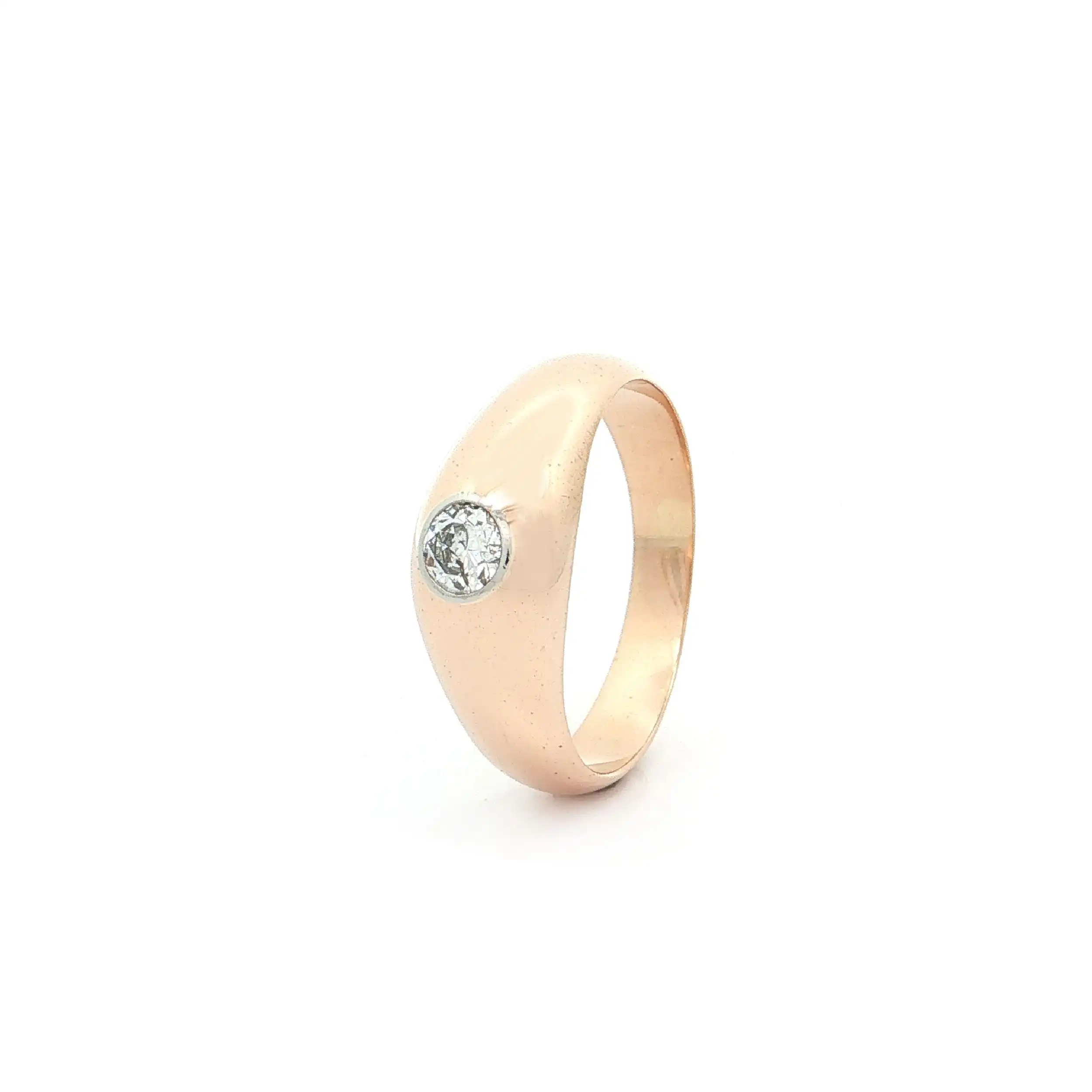 Ring Rotgold mit Brillant Ring Rotgold mit Brillant