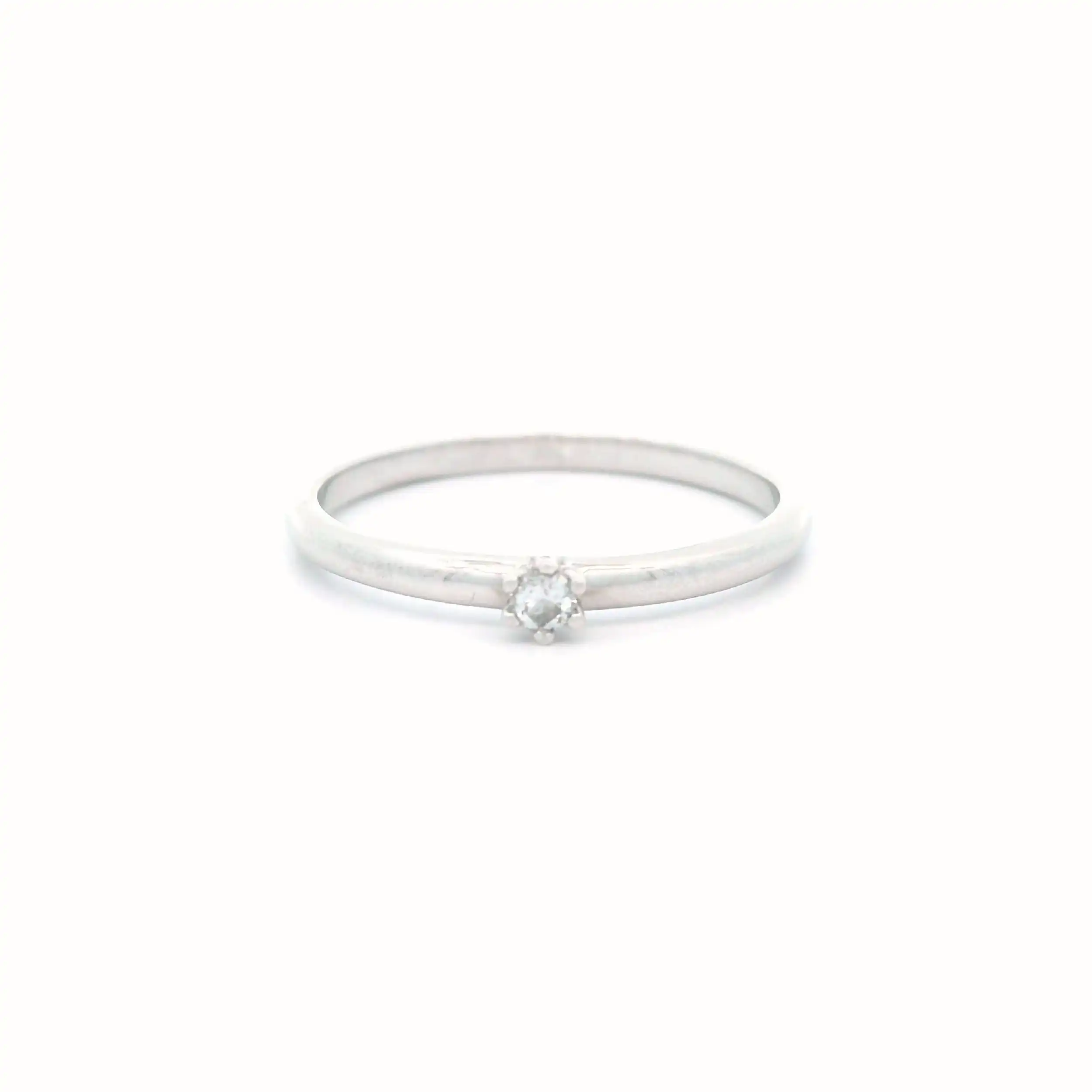 Ring Weißgold mit Brillant Solitär