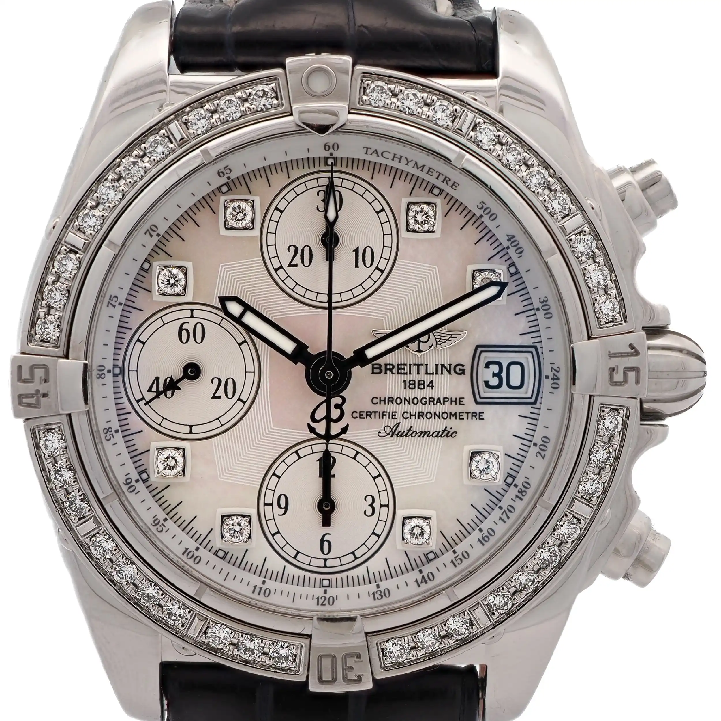 Herrenuhr Breitling Cockpit Ref A13358 mit Brillantbesatz
