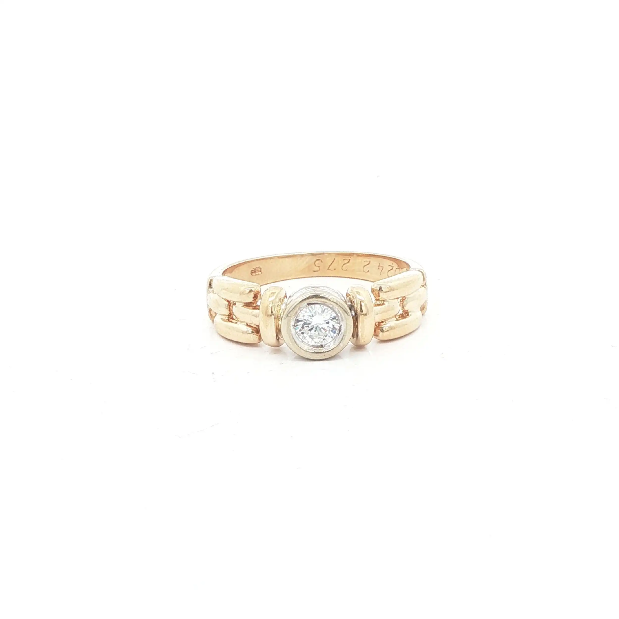 Ring Bicolor mit Brillant
