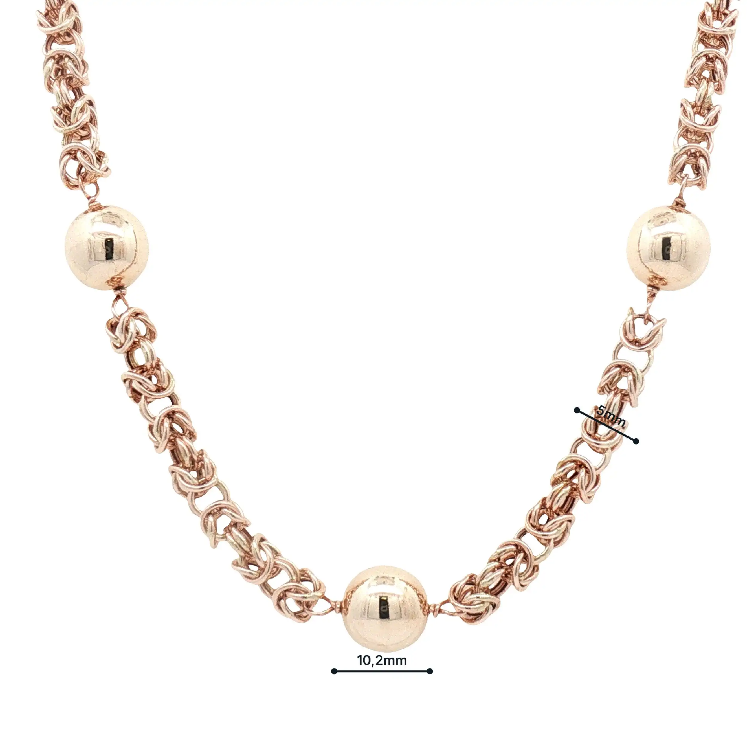 Kette Roségold mit Kugeln Kette Roségold mit Kugeln
