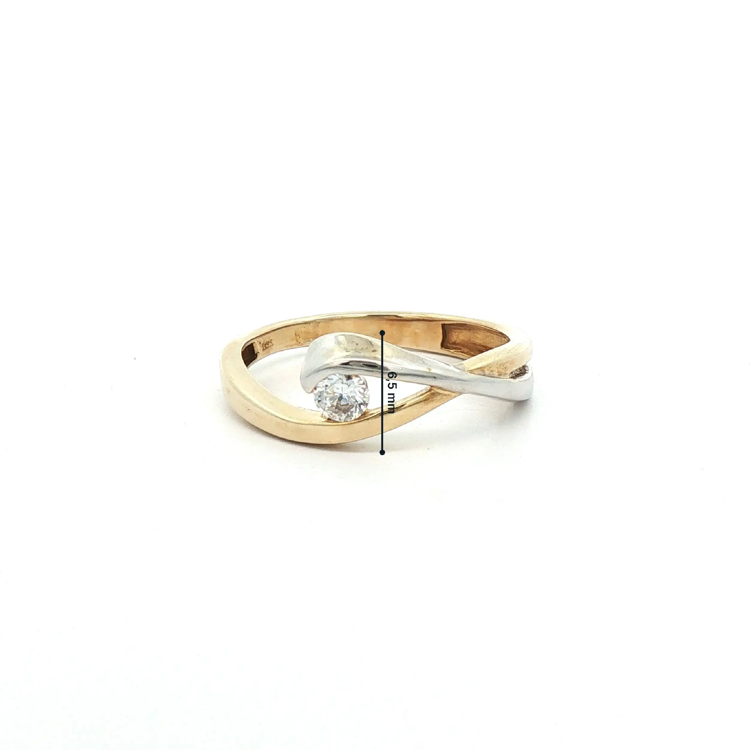 Ring Bicolor mit Zirkonia