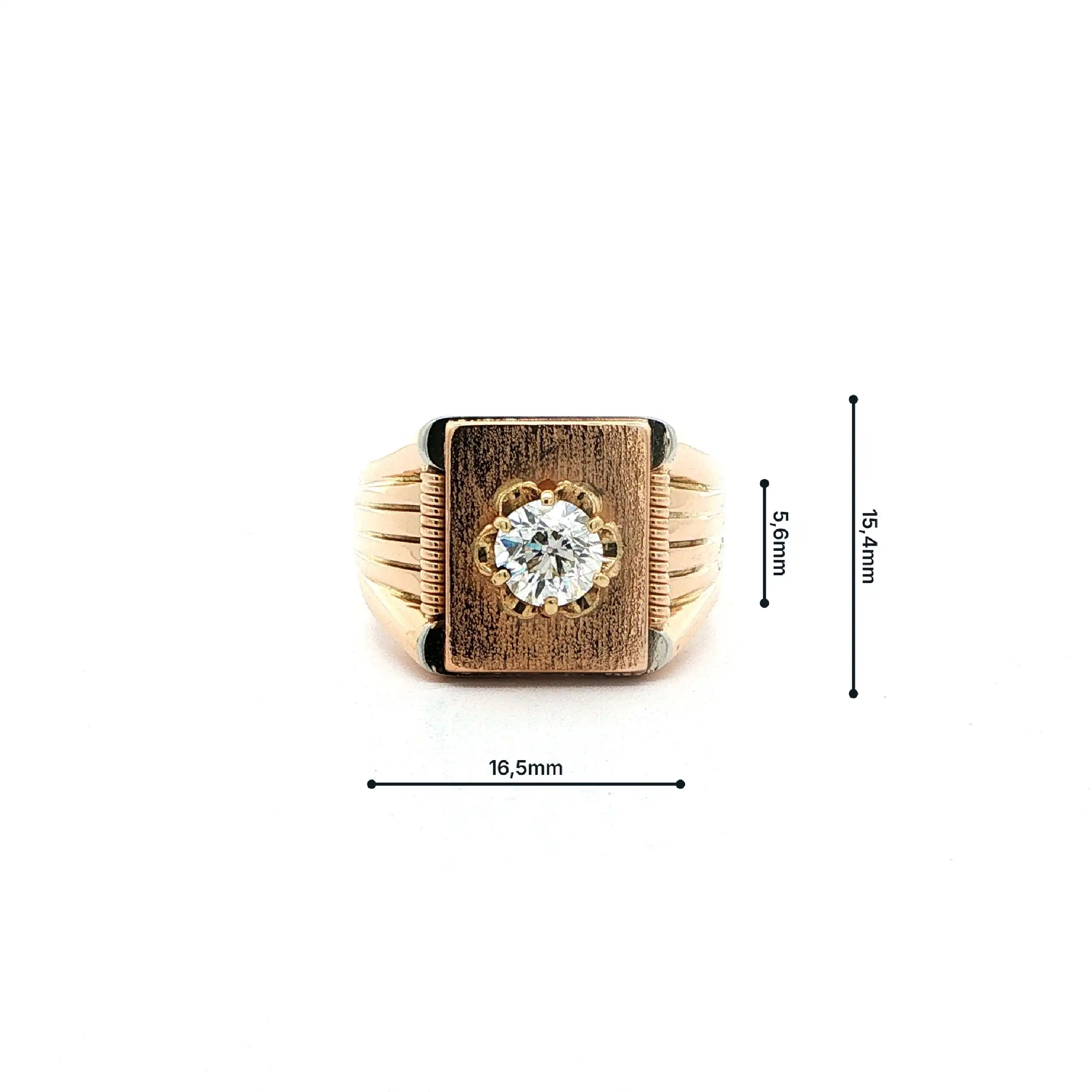 Ring Roségold mit Altschliffbrillant
