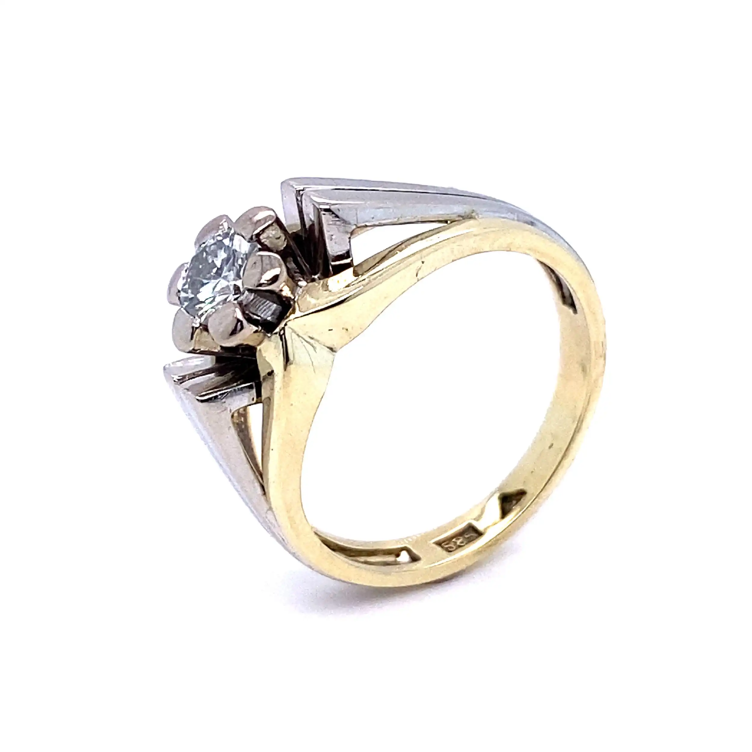 Ring bicolor mit Brillant Ring bicolor mit Brillant