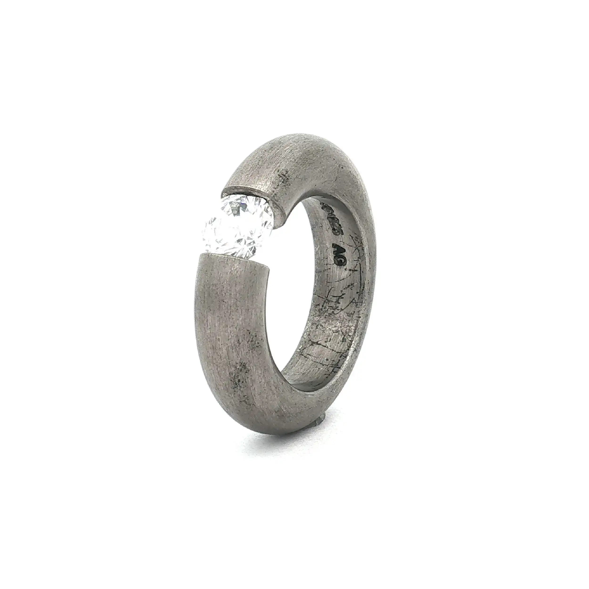 Spannring Silber Niessing "Musterring" mit Zirkonia Spannring Silber Niessing "Musterring" mit Zirkonia