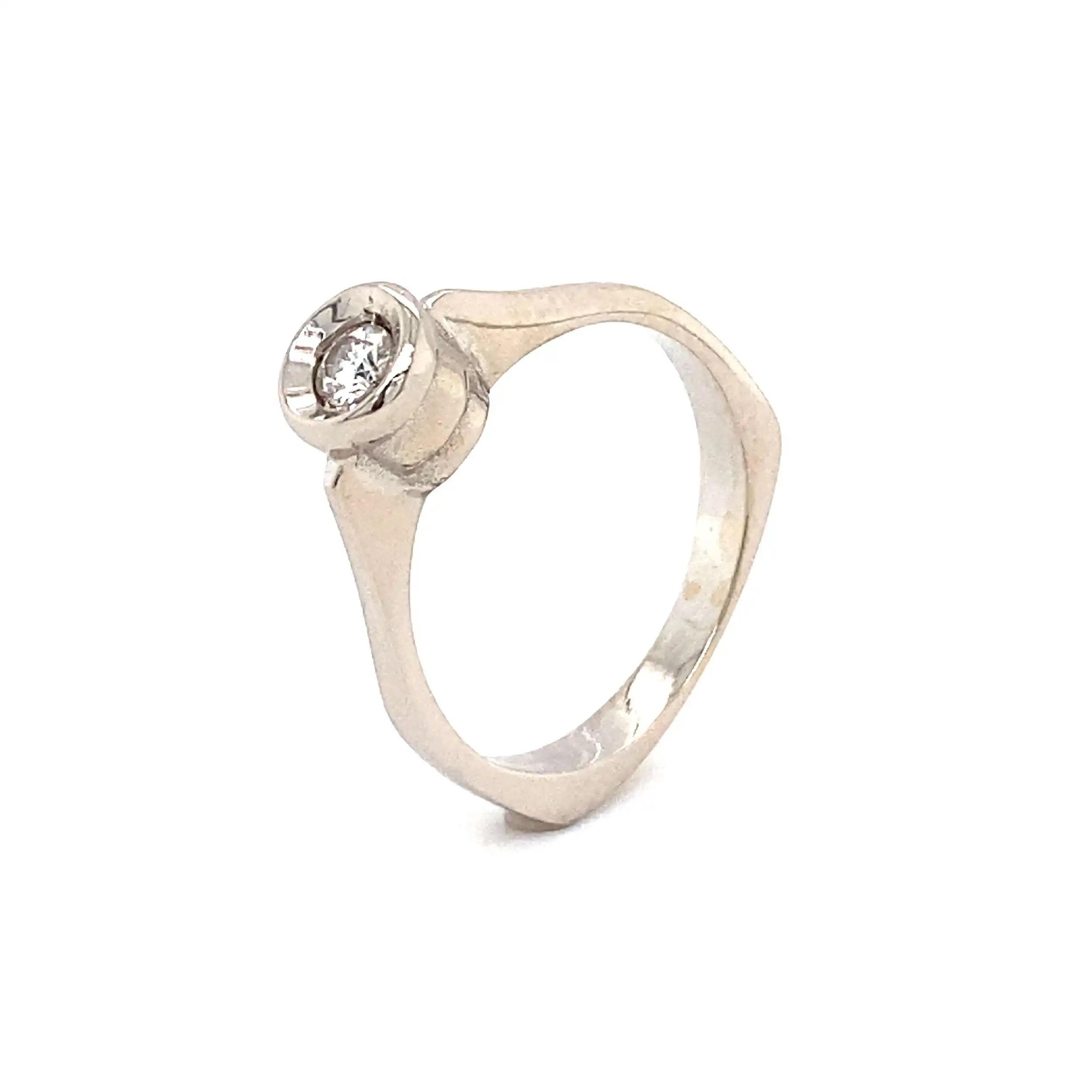 Ring Weißgold mit Brillant Ring Weißgold mit Brillant