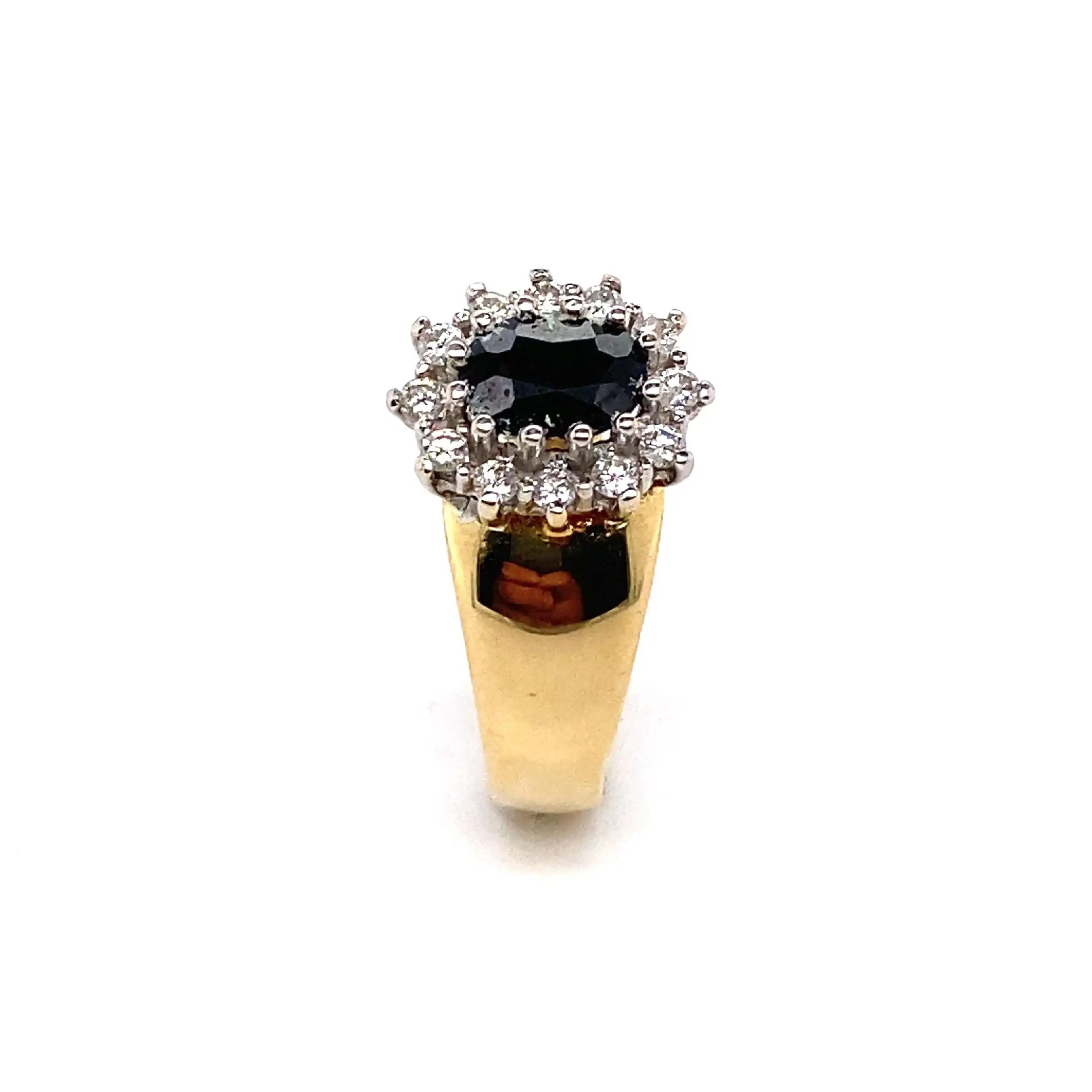 Ring Bicolor mit Saphir und Brillanten Ring Bicolor mit Saphir und Brillanten