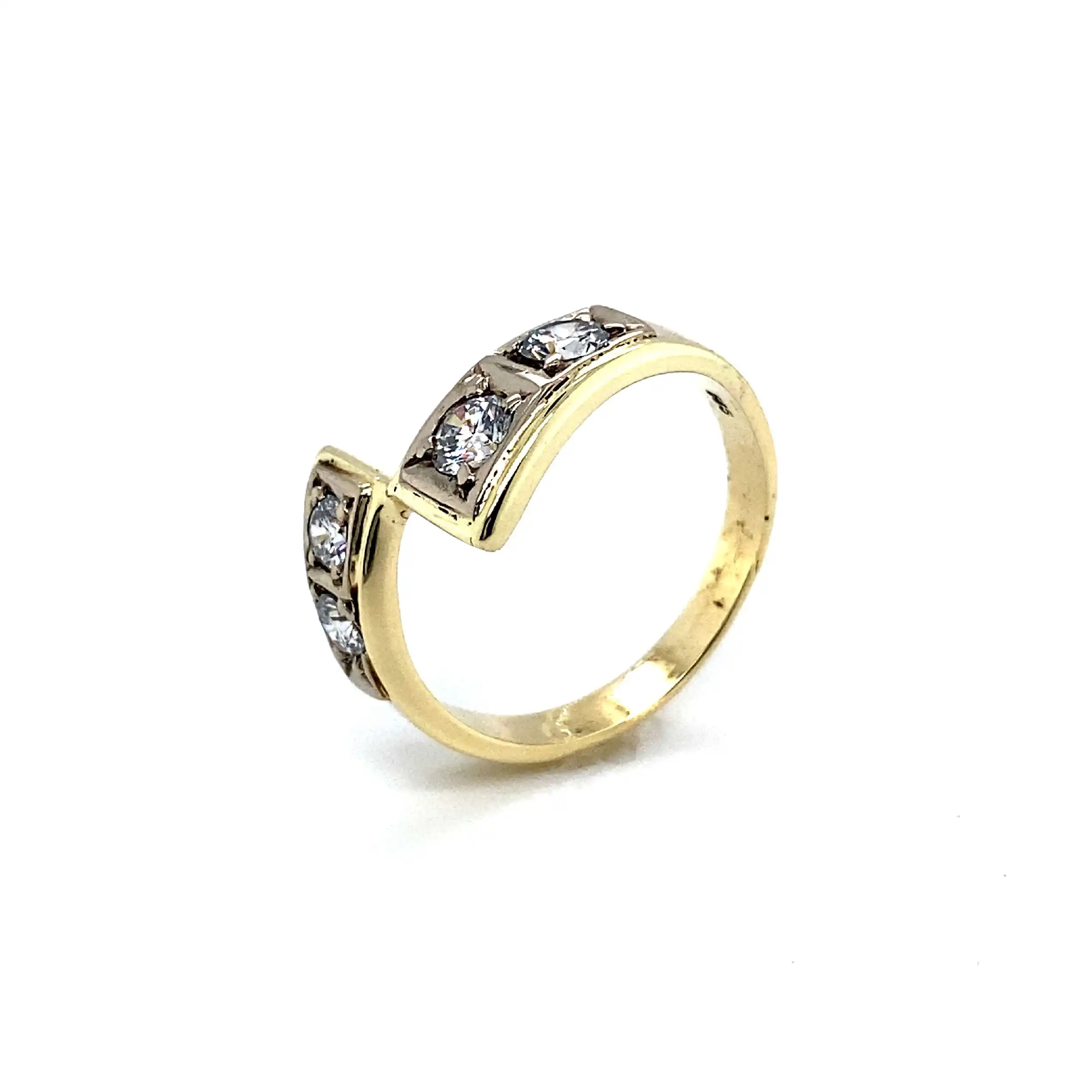 Ring Bicolor mit 4 Brillanten Ring Bicolor mit 4 Brillanten