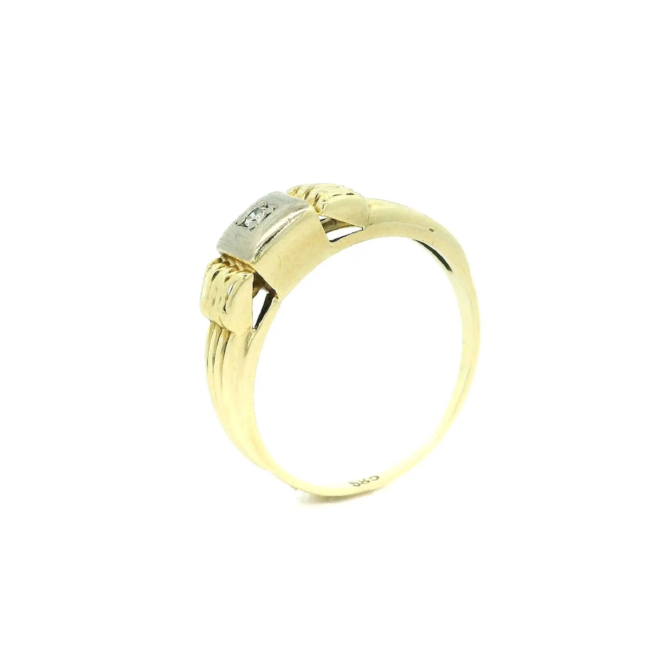 Ring Bicolor mit Diamant