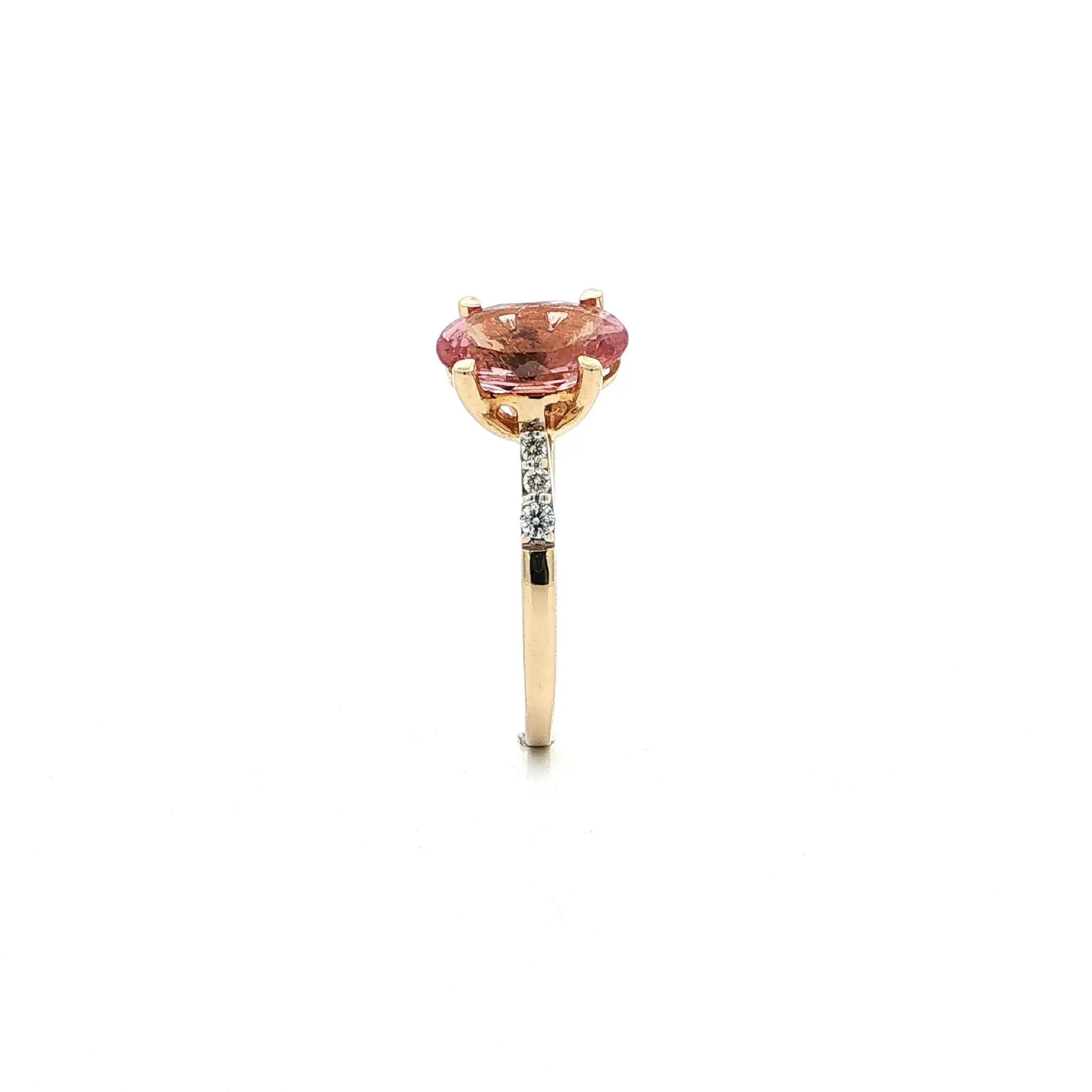 Ring mit rosa Turmalin & Brillanten