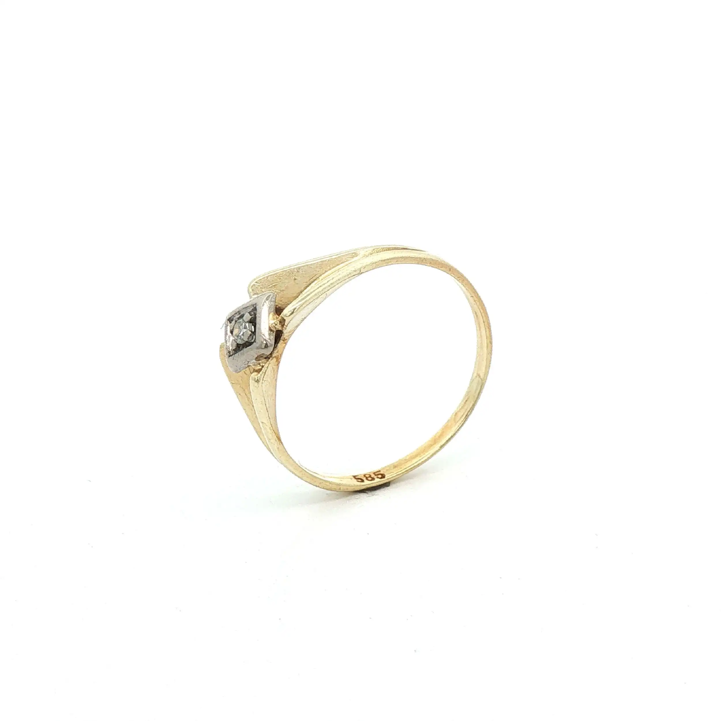Ring Gelbgold mit Diamant Ring Gelbgold mit Diamant