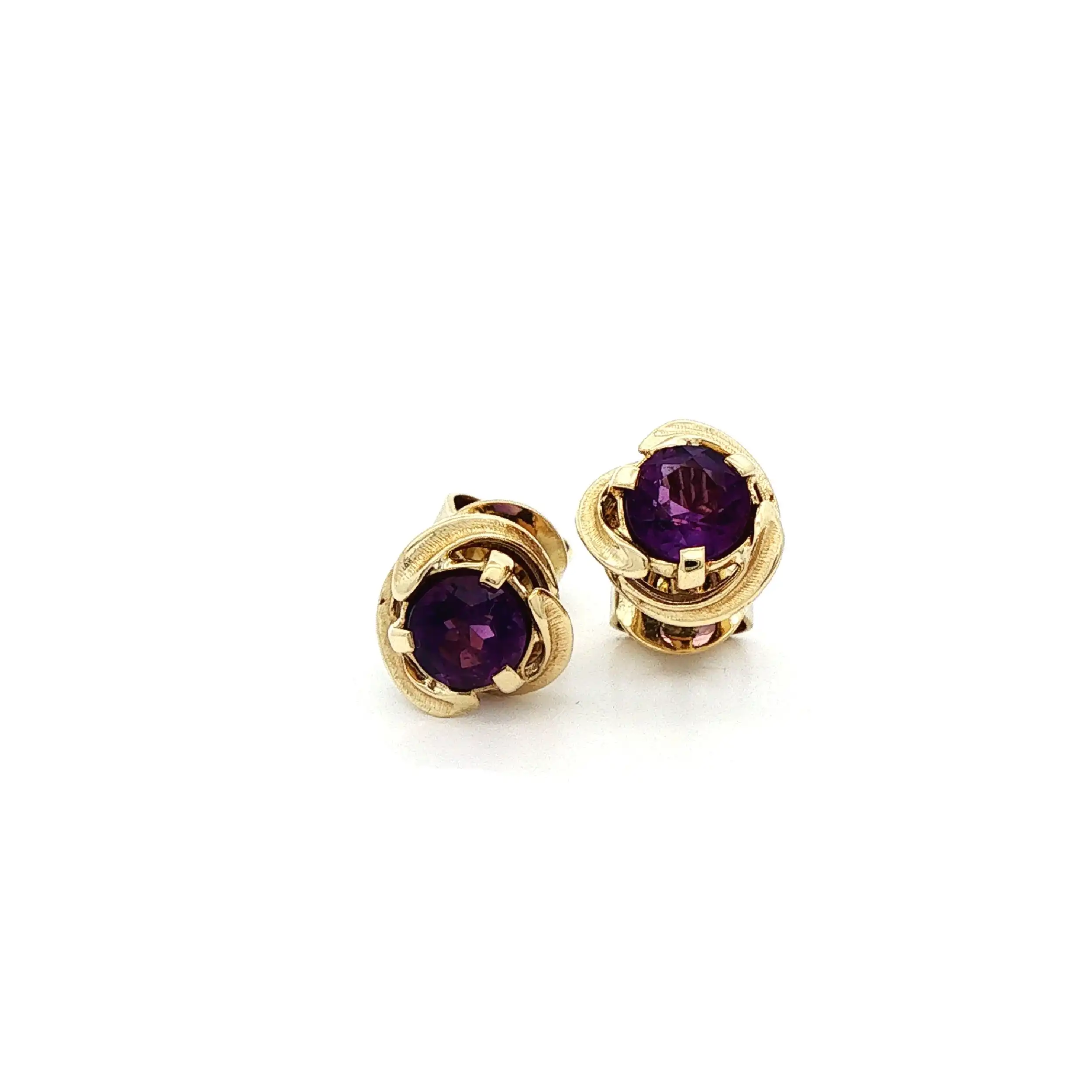 Ohrstecker Gelbgold mit Amethyst