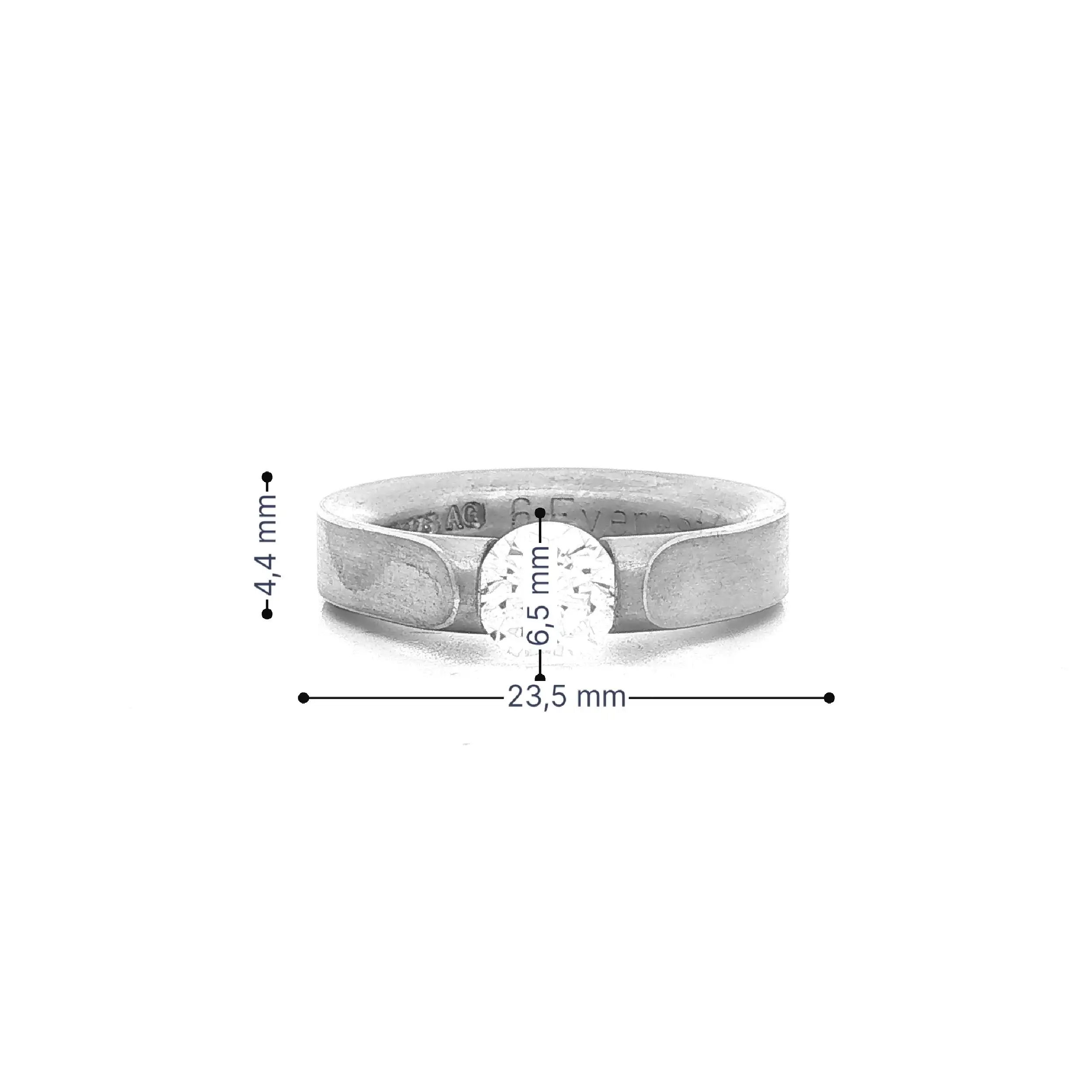 Spannring Silber Niessing "Musterring" Everest mit Zirkonia Spannring Silber Niessing "Musterring" Everest mit Zirkonia