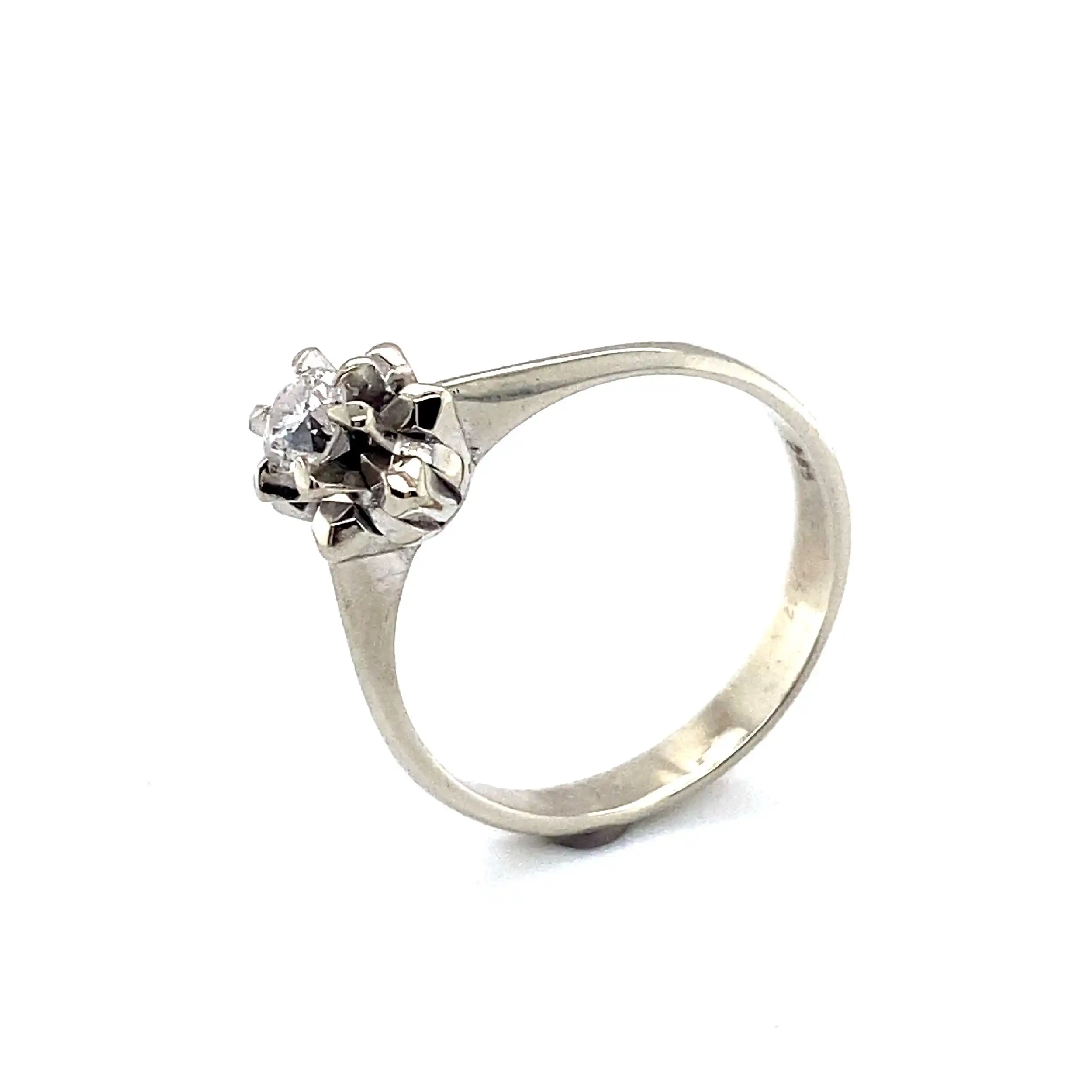 Ring Weißgold mit Brillant Ring Weißgold mit Brillant