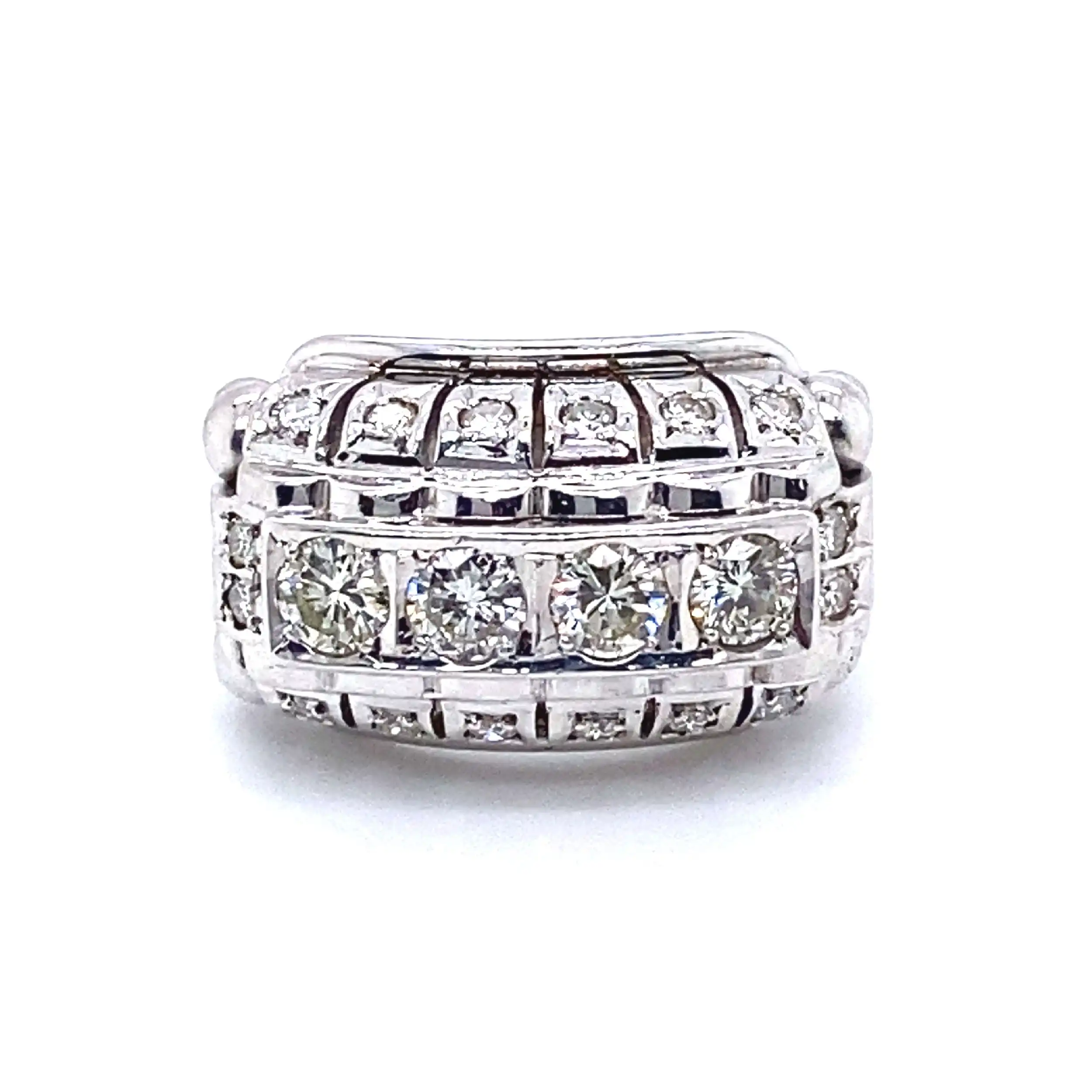 Ring Weißgold mit 20 Brillanten Ring Weißgold mit 20 Brillanten