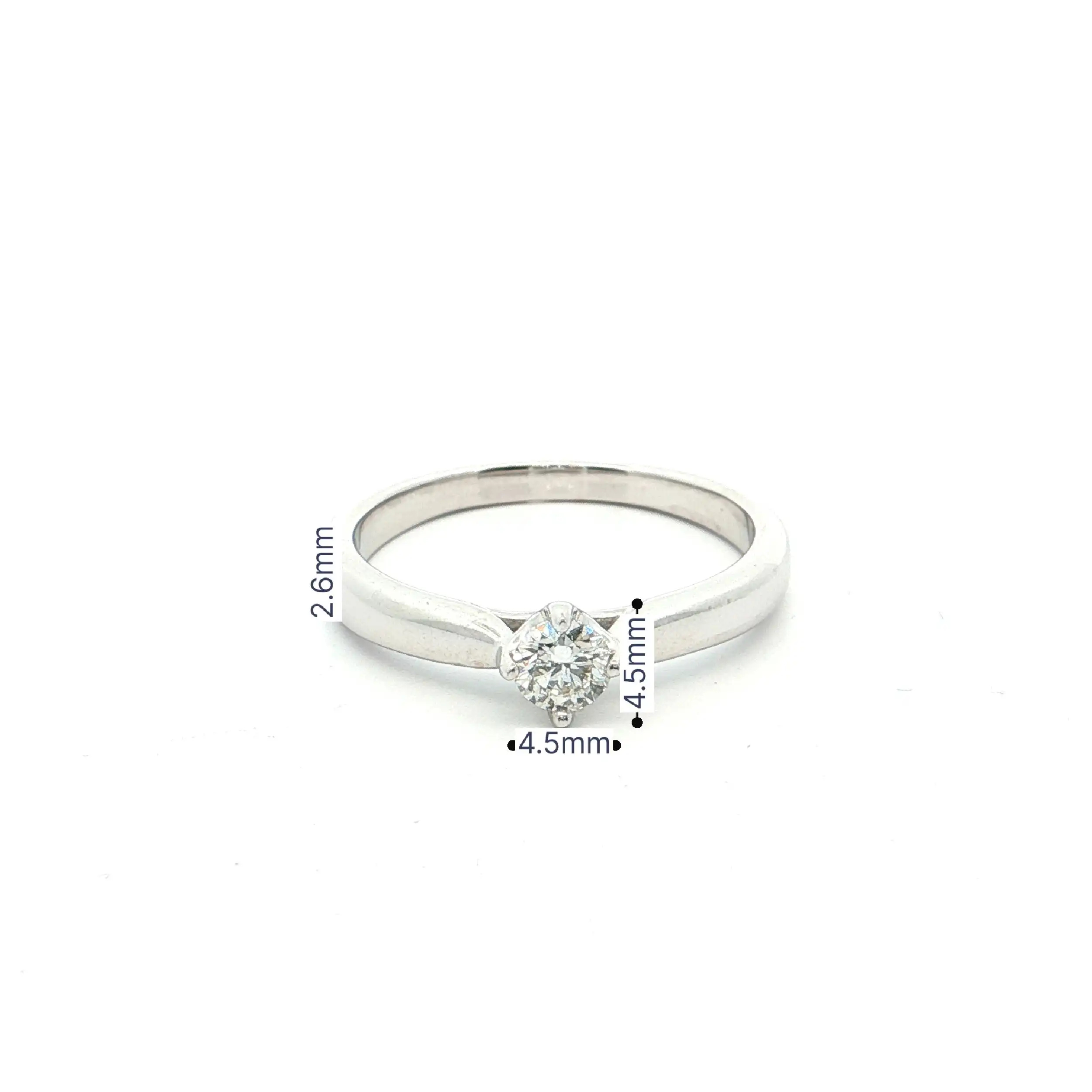 Solitärring Weißgold mit Brillant 0,15ct