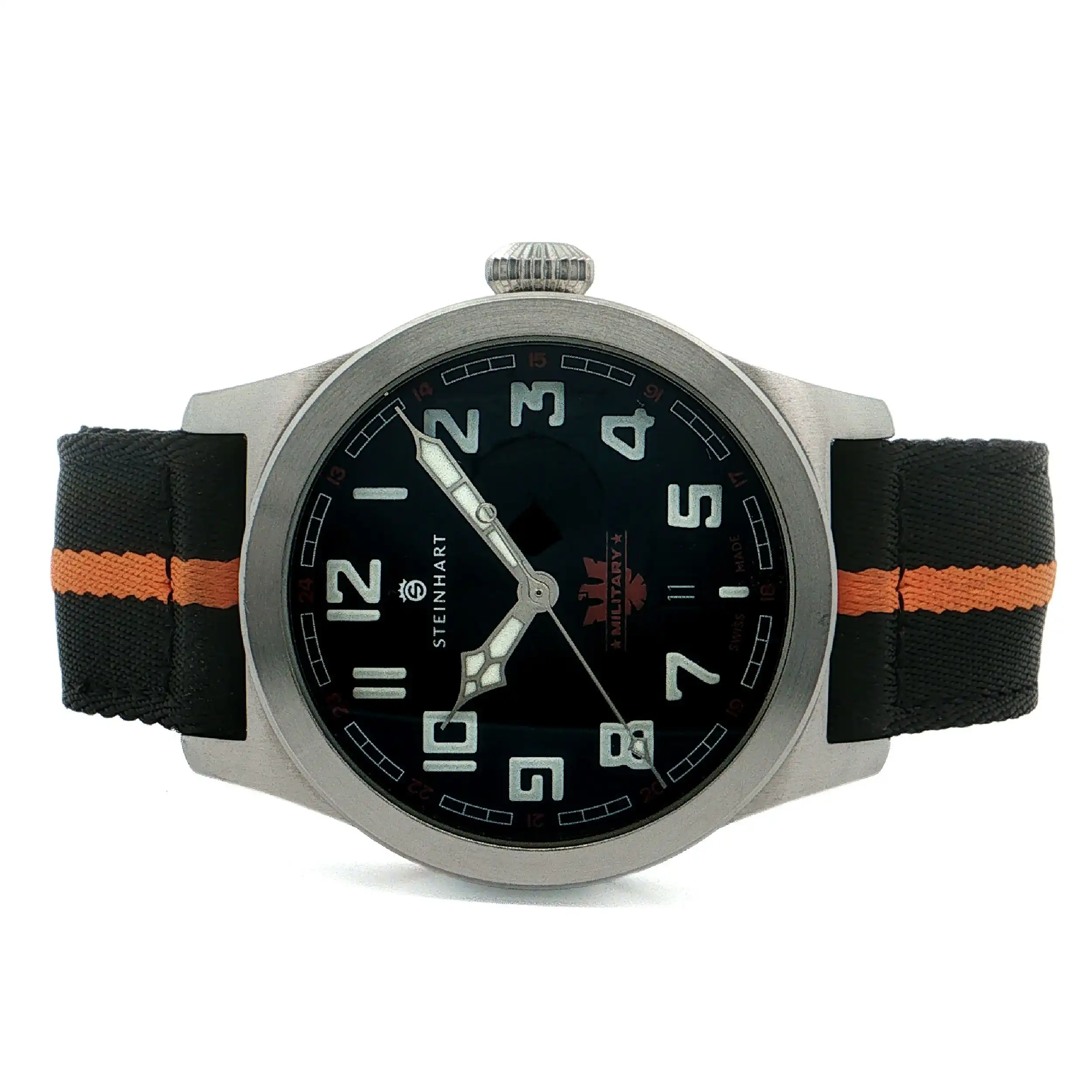 Herrenuhr Steinhart Military Automatic Stahl mit Stoffband