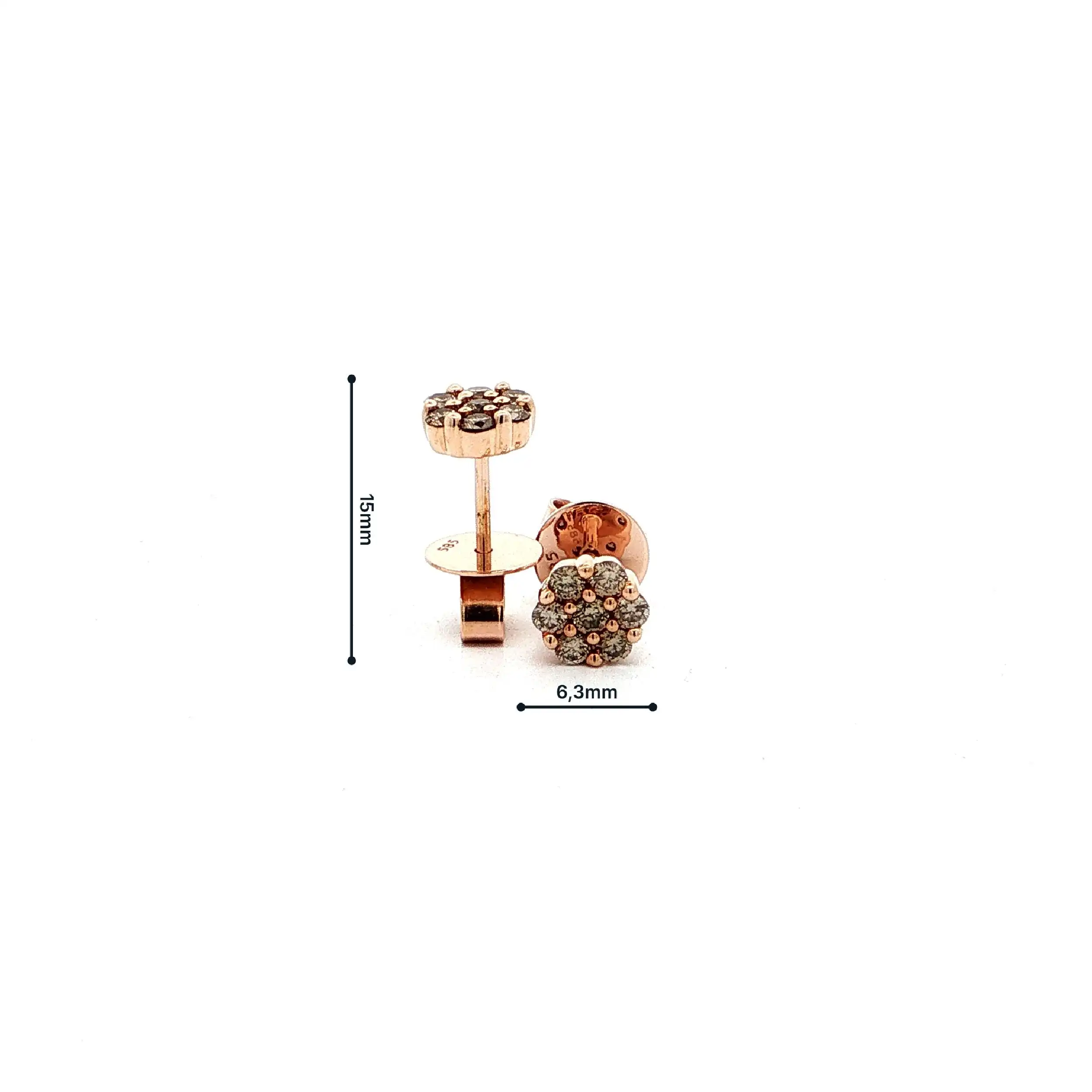 Ohrstecker Roségold mit Brillanten
