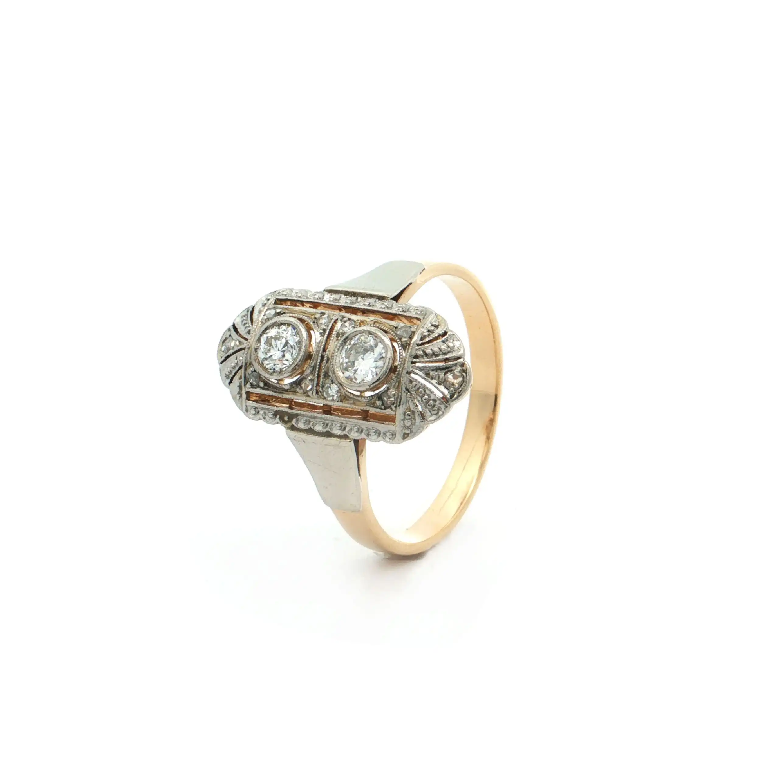 Ring Bicolor mit Diamanten Ring Bicolor mit Diamanten