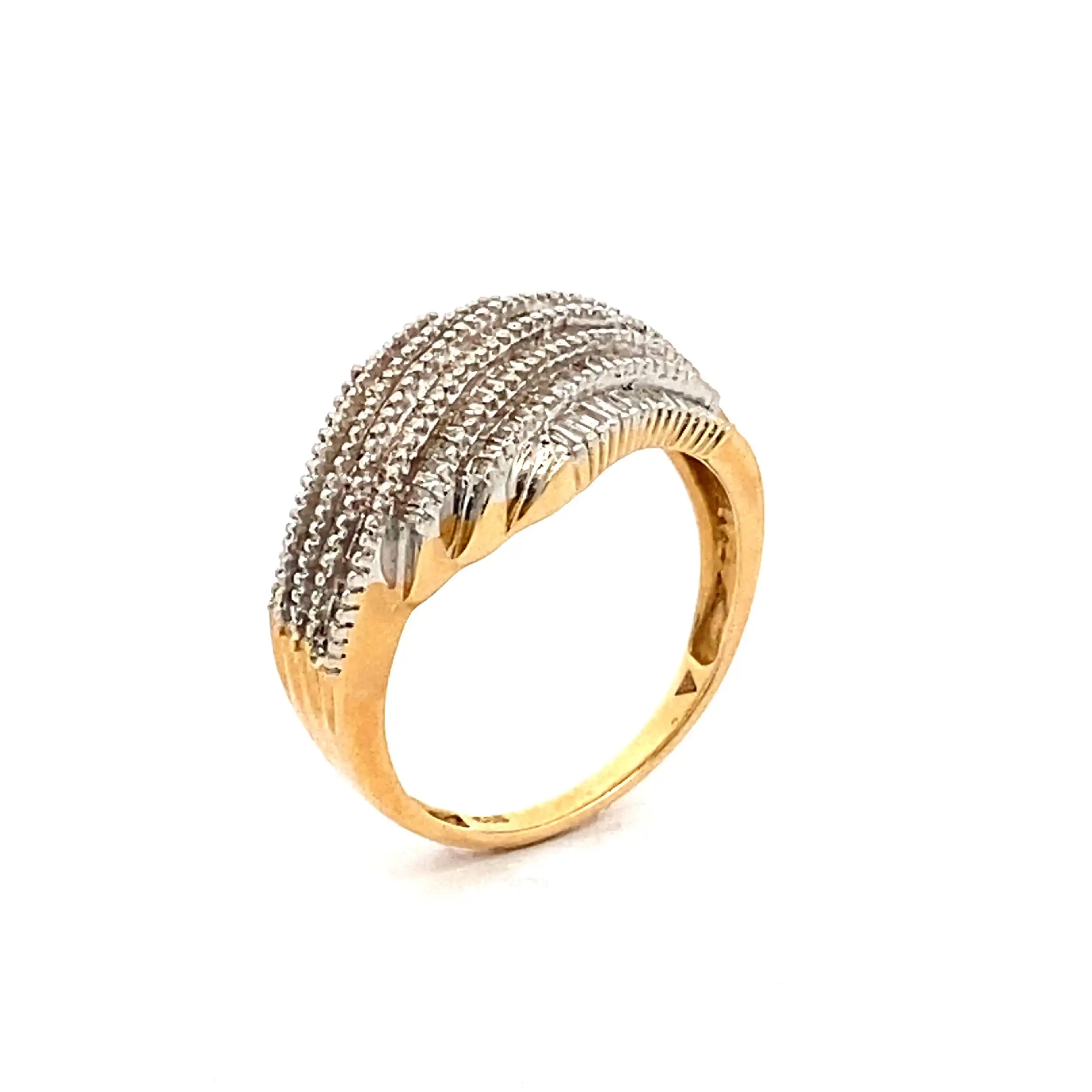 Ring Bicolor mit Baguette Diamanten Ring Bicolor mit Baguette Diamanten