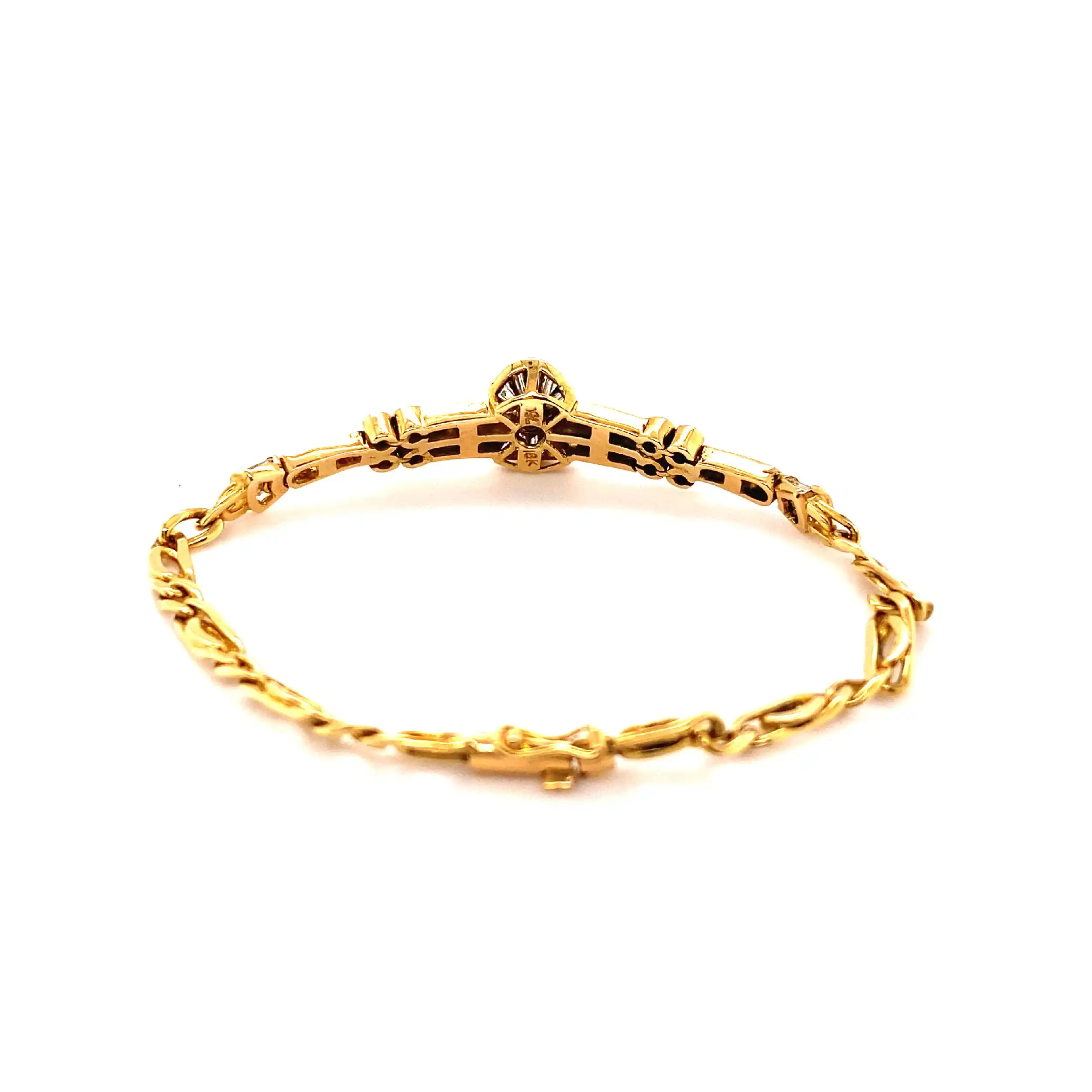 Armband Gelbgold mit Baguettediamanten und Brillanten