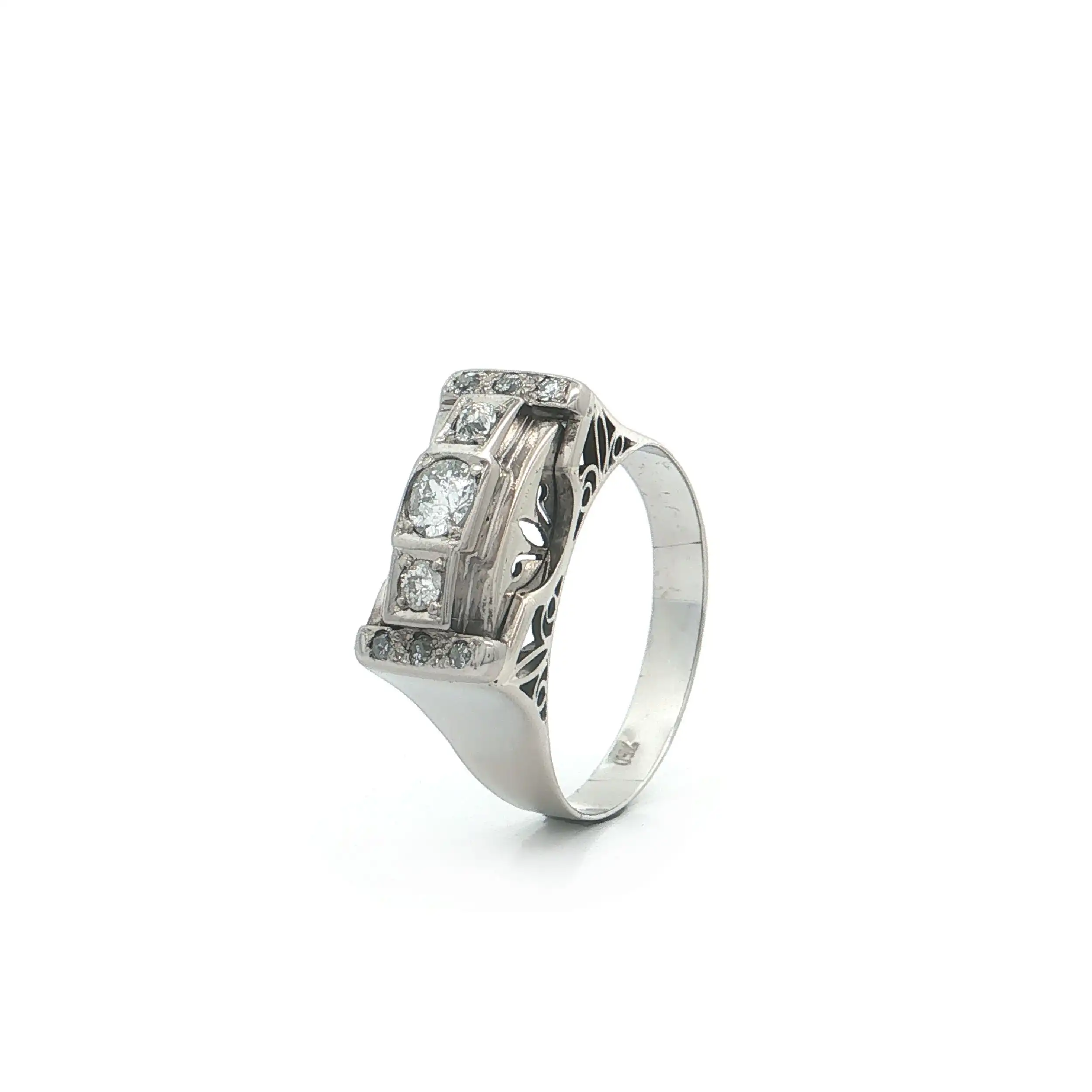 Ring Weißgold mit Diamanten