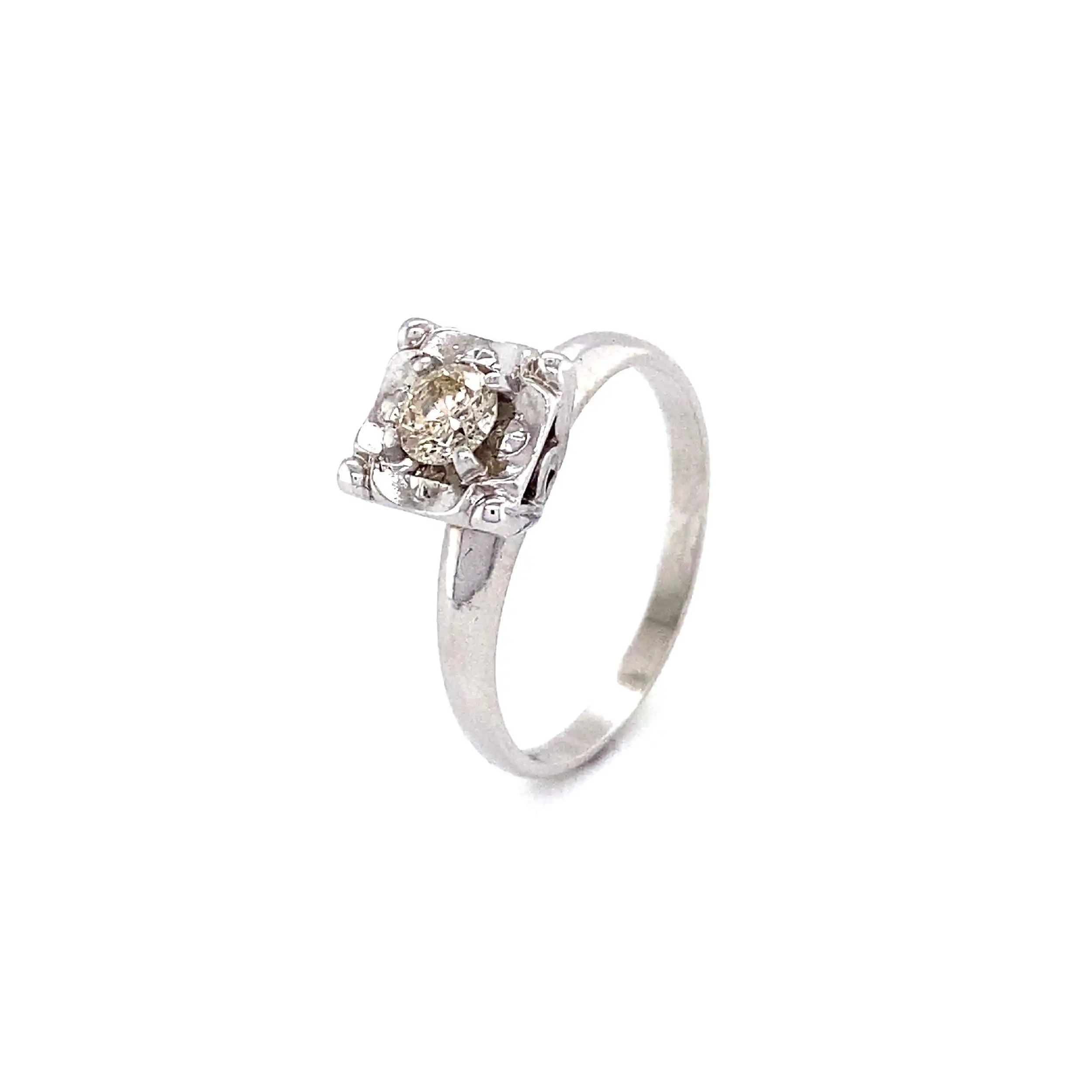 Ring Weißgold mit Brillant Ring Weißgold mit Brillant