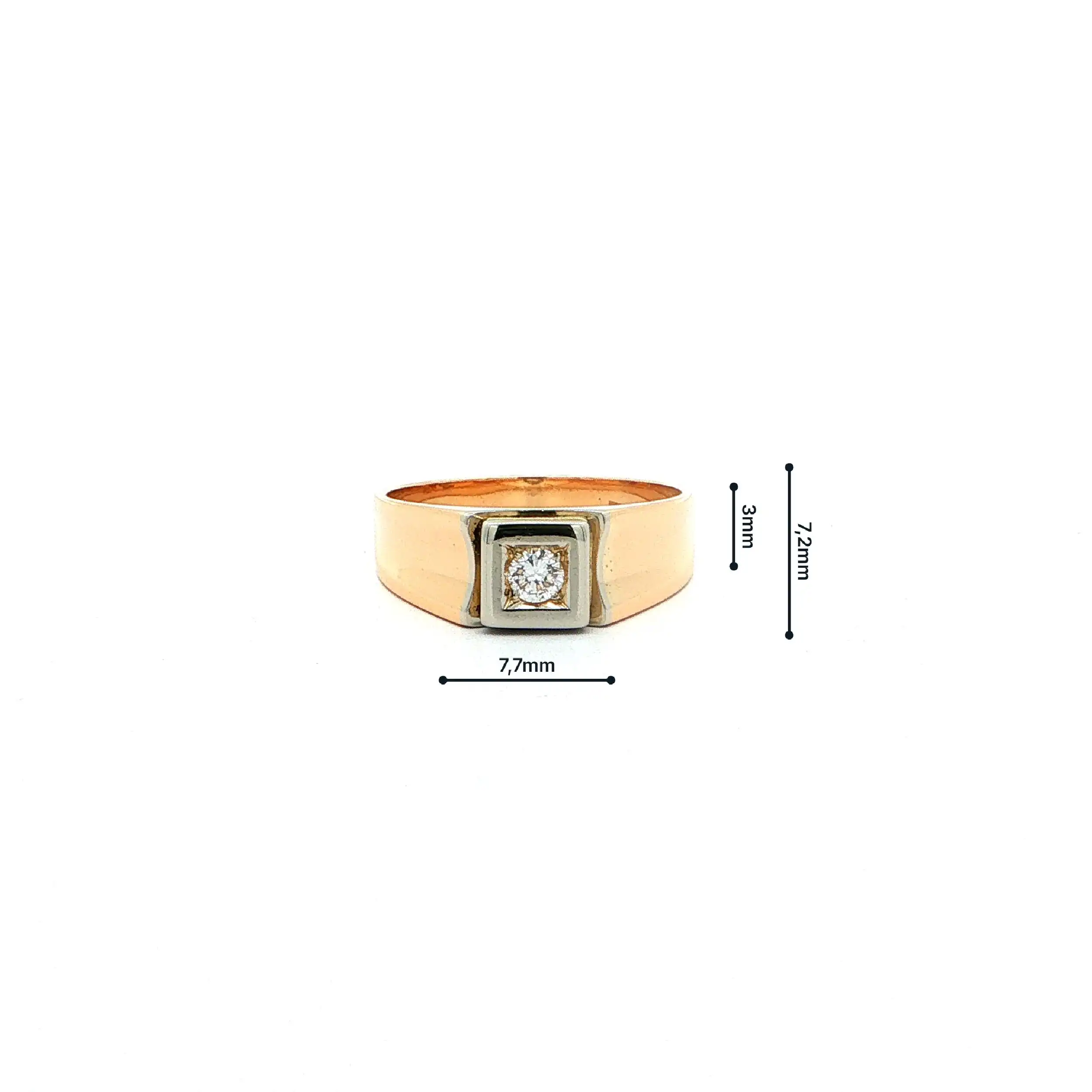Ring Bicolor mit Brillant Ring Bicolor mit Brillant