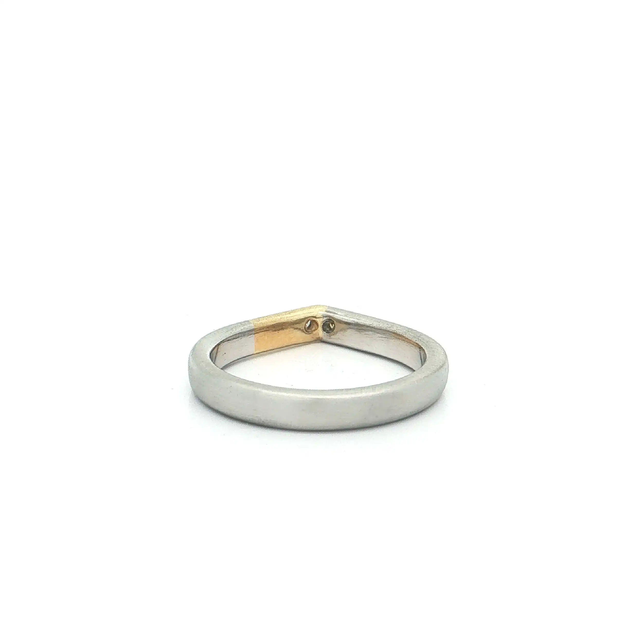 Ring in Tropfenform Platin/Gelbgold mit Brillanten