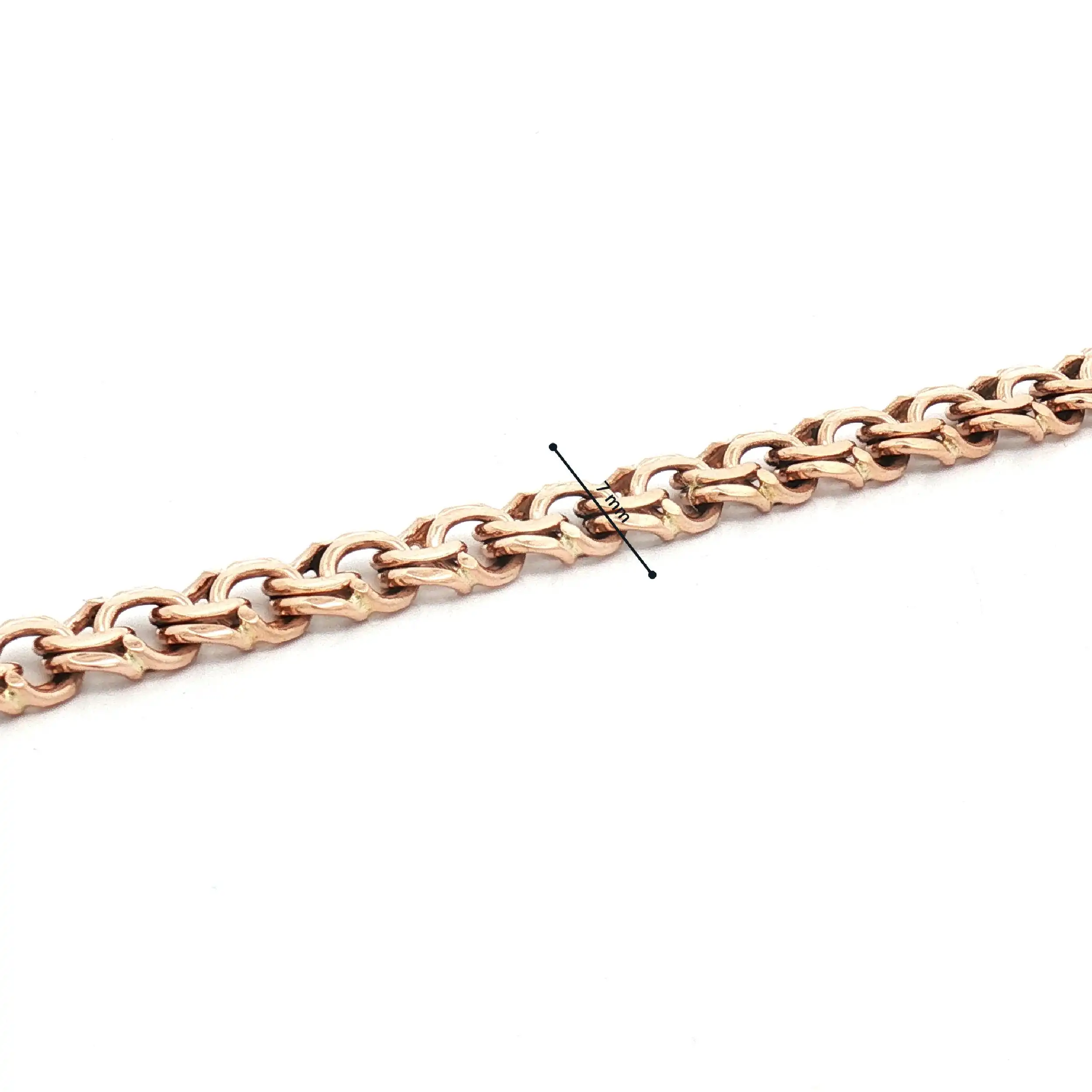 Doppelpanzerarmband Rotgold