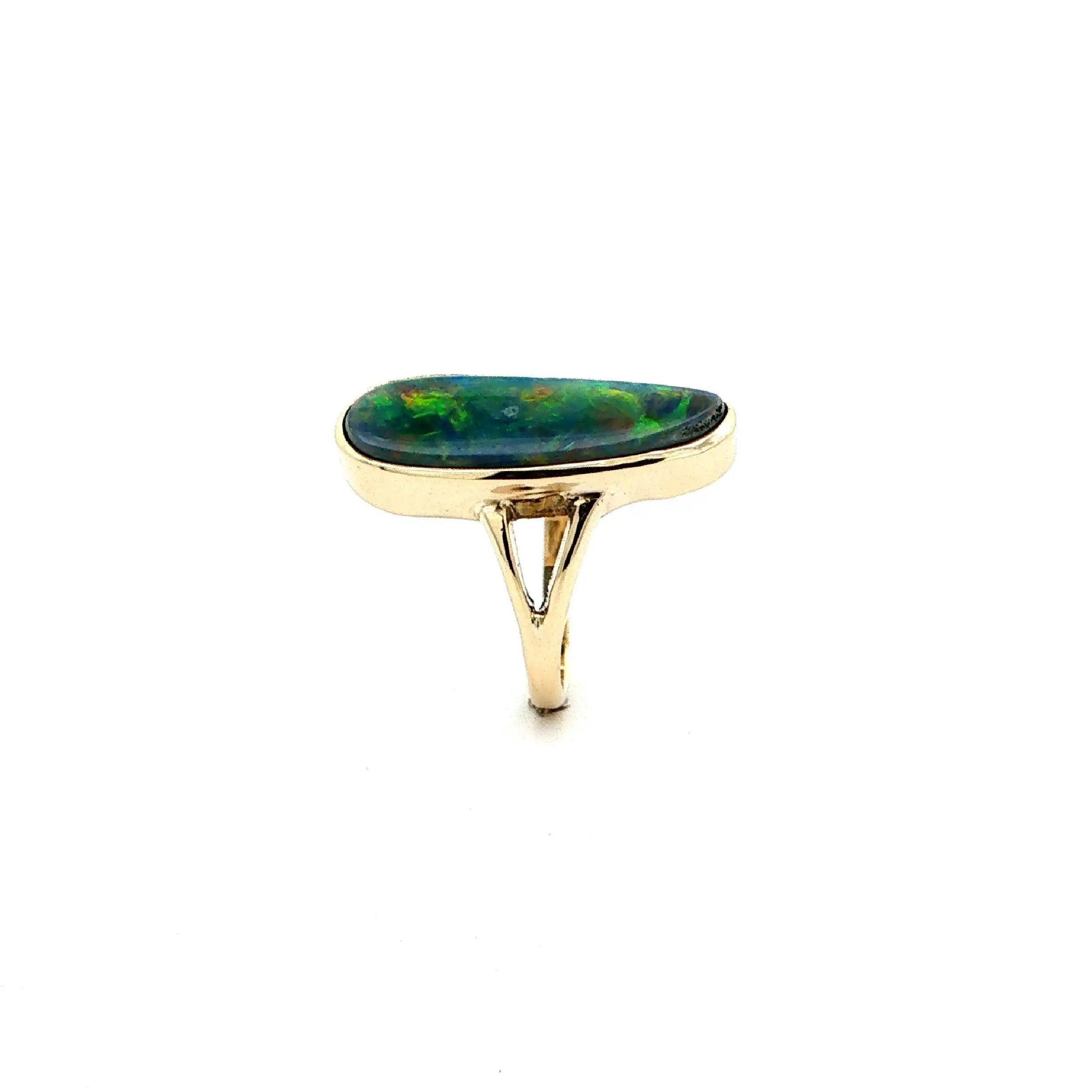 Ring Gelbgold mit Opaltriplette
