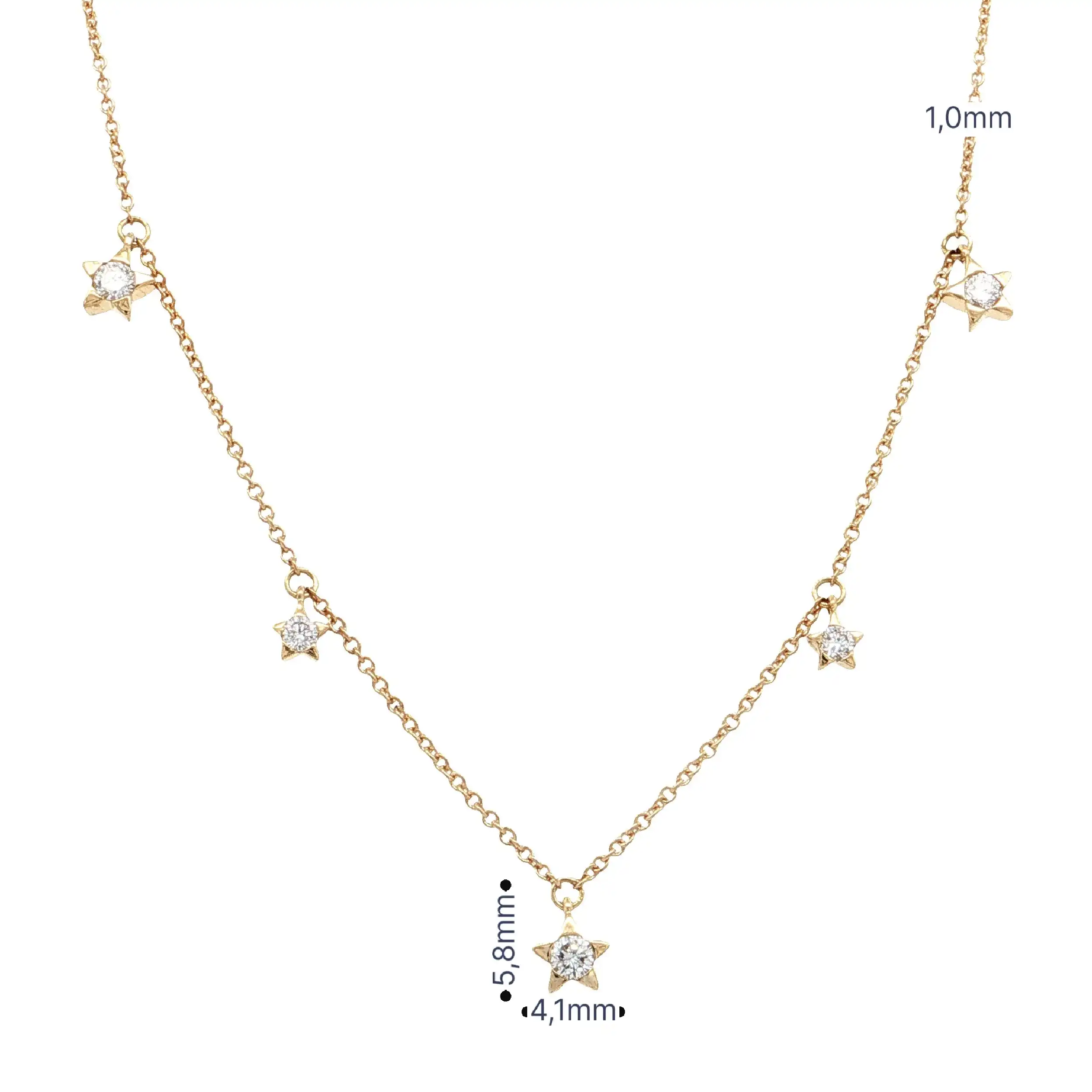 Ankercollier Gelbgold "Stern" mit Brillanten Ankercollier Gelbgold "Stern" mit Brillanten