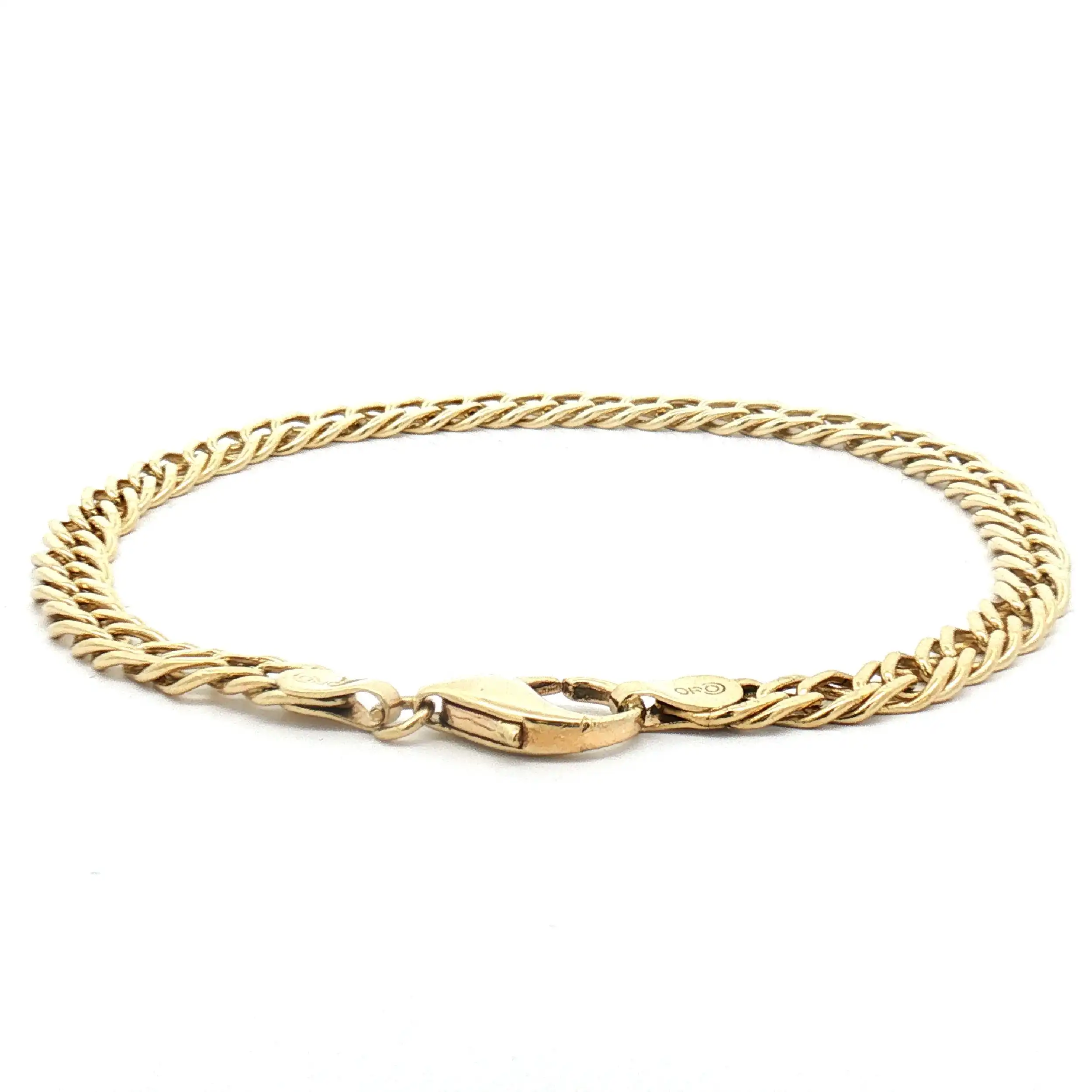 Doppelpanzerarmband Gelbgold