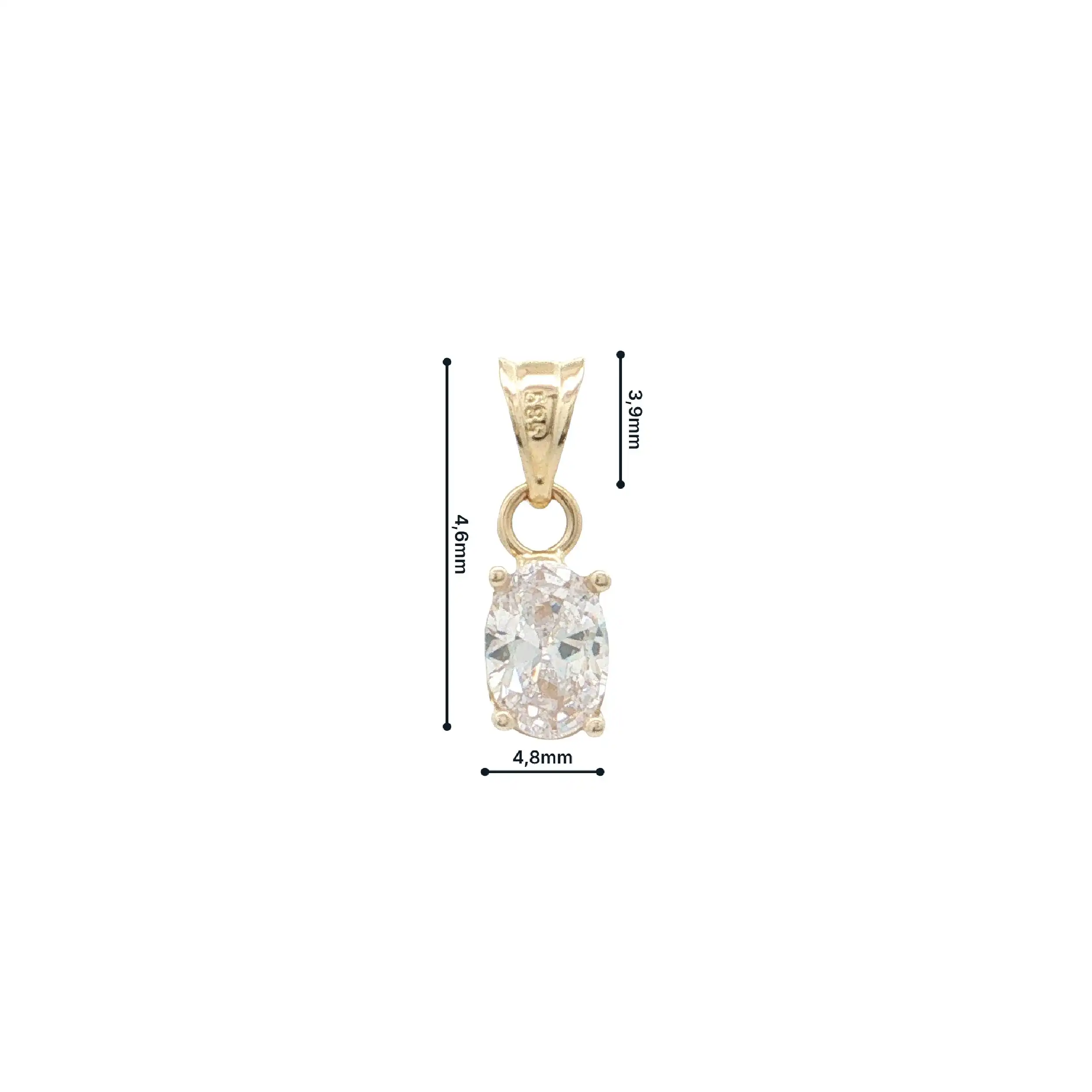 Anhänger Gelbgold mit Zirkonia