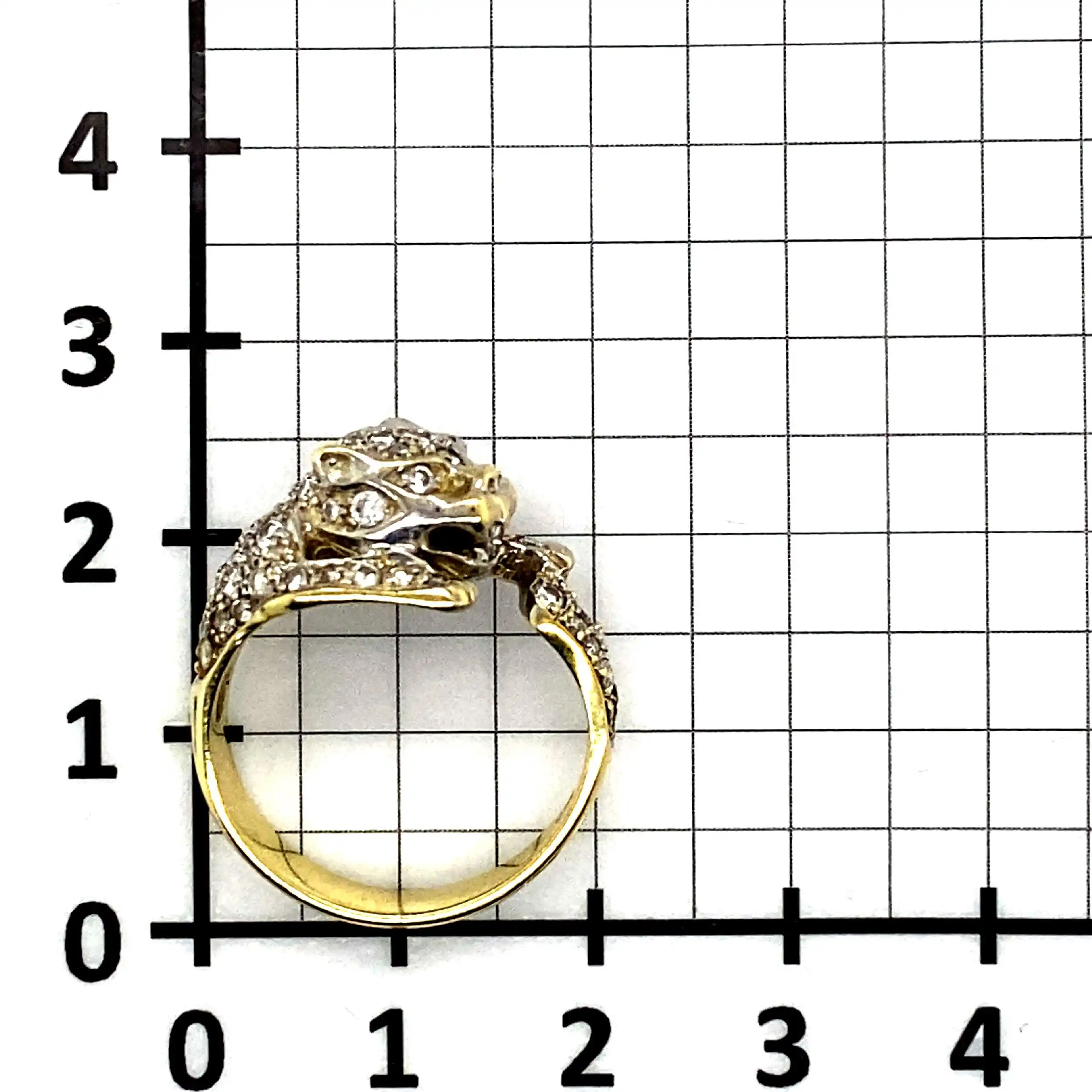 Ring Bicolor mit Brillanten Panther Ring Bicolor mit Brillanten Panther