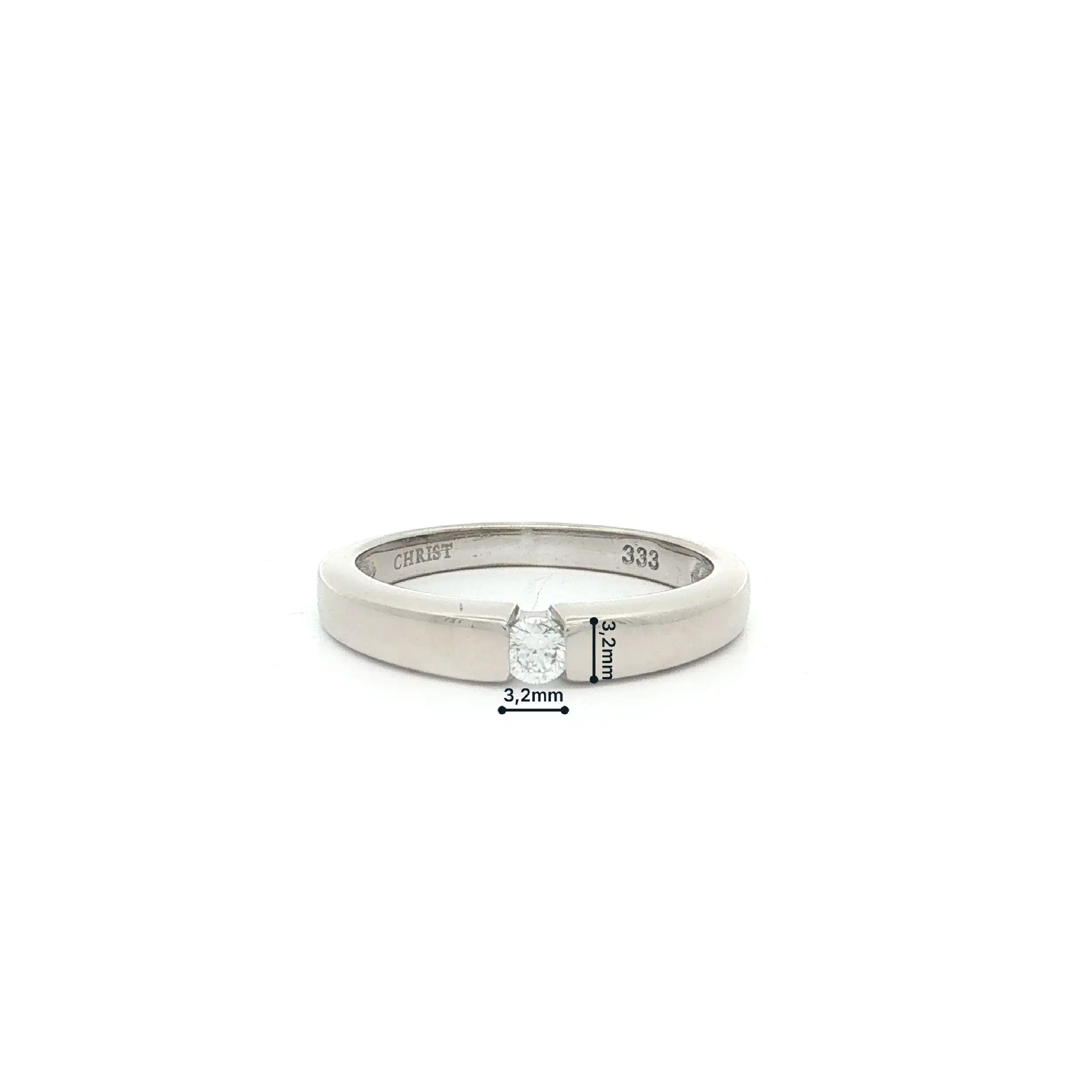 Ring Weißgold mit Brillant "Christ" Ring Weißgold mit Brillant "Christ"
