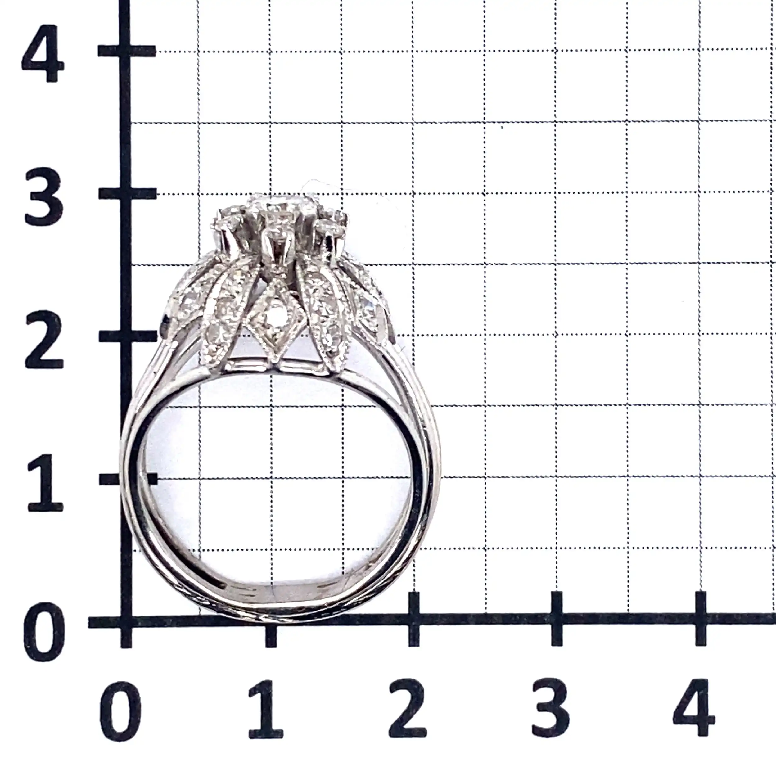 Ring Weißgold mit Brillant und Diamanten Ring Weißgold mit Brillant und Diamanten