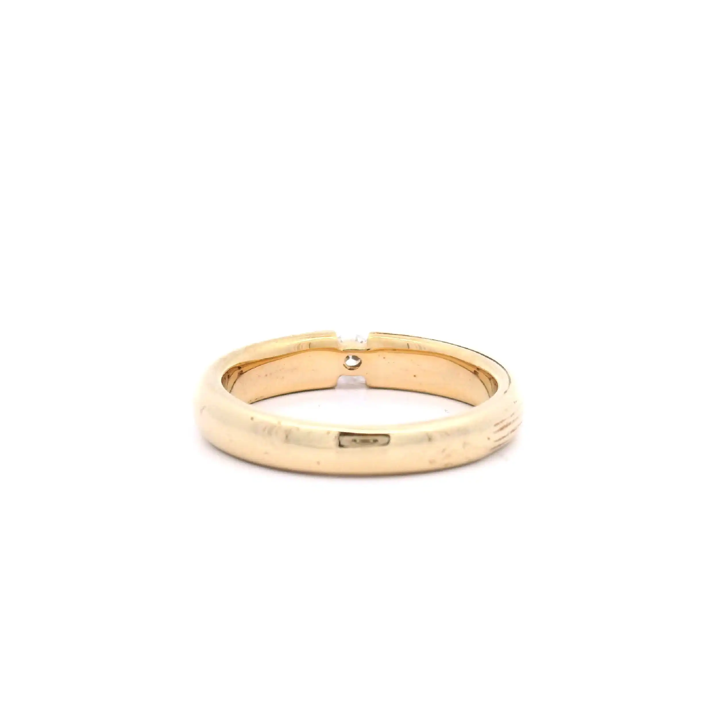 Ring Gelbgold Wempe mit Brillant , graviert mit 0.10ct Ring Gelbgold Wempe mit Brillant , graviert mit 0.10ct