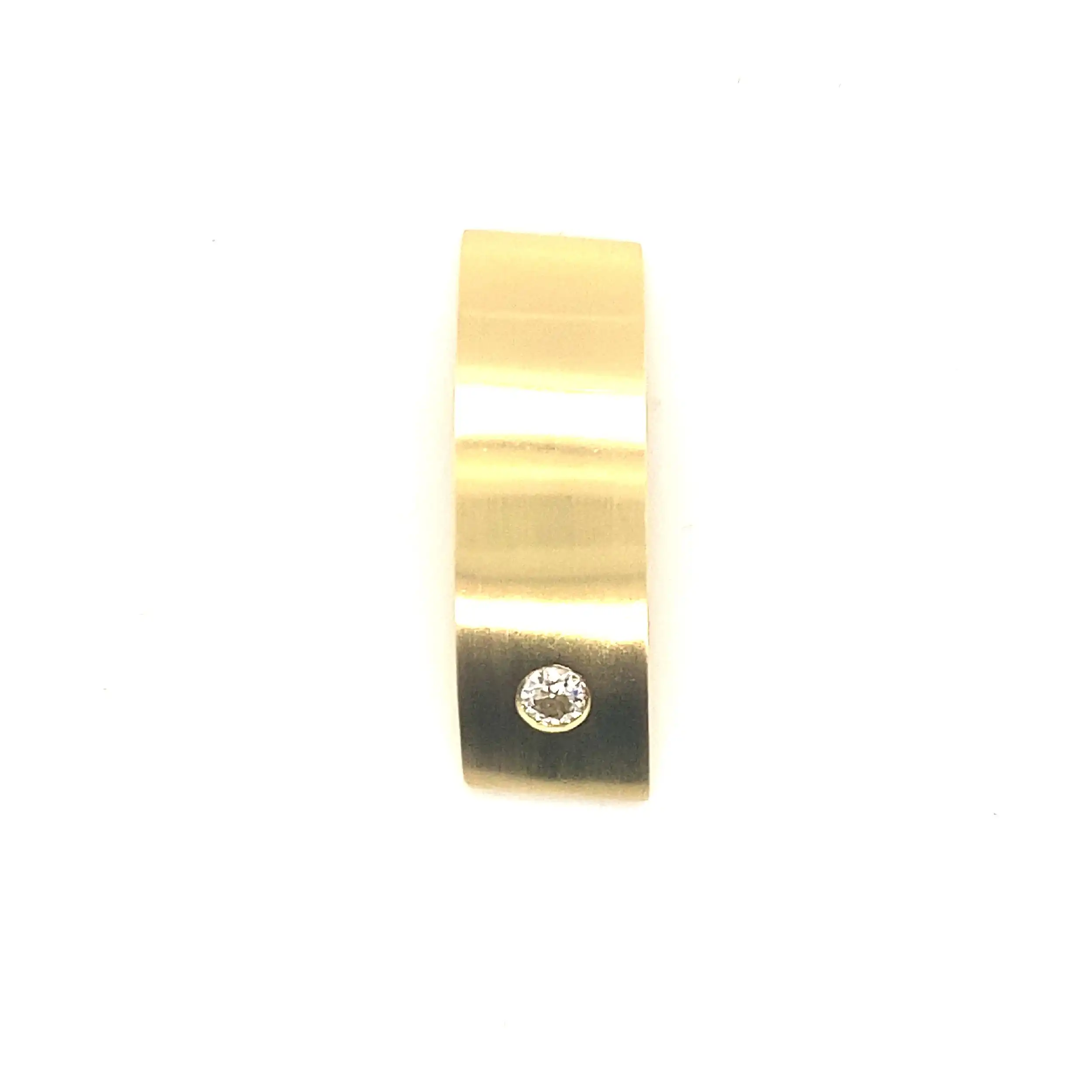 Anhänger Gelbgold mit Brillant, teils mattiert Anhänger Gelbgold mit Brillant, teils mattiert
